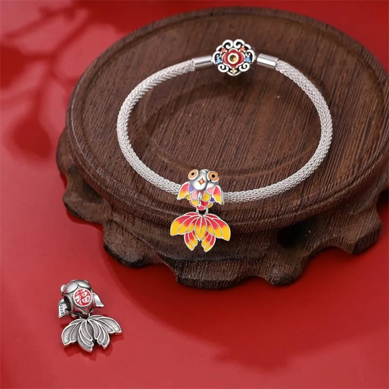Pandach Bead Charm Ciondolo Argento Sterling 925 con Cubic Zirconia per Braccialetti e Collane Europei - immagine 3