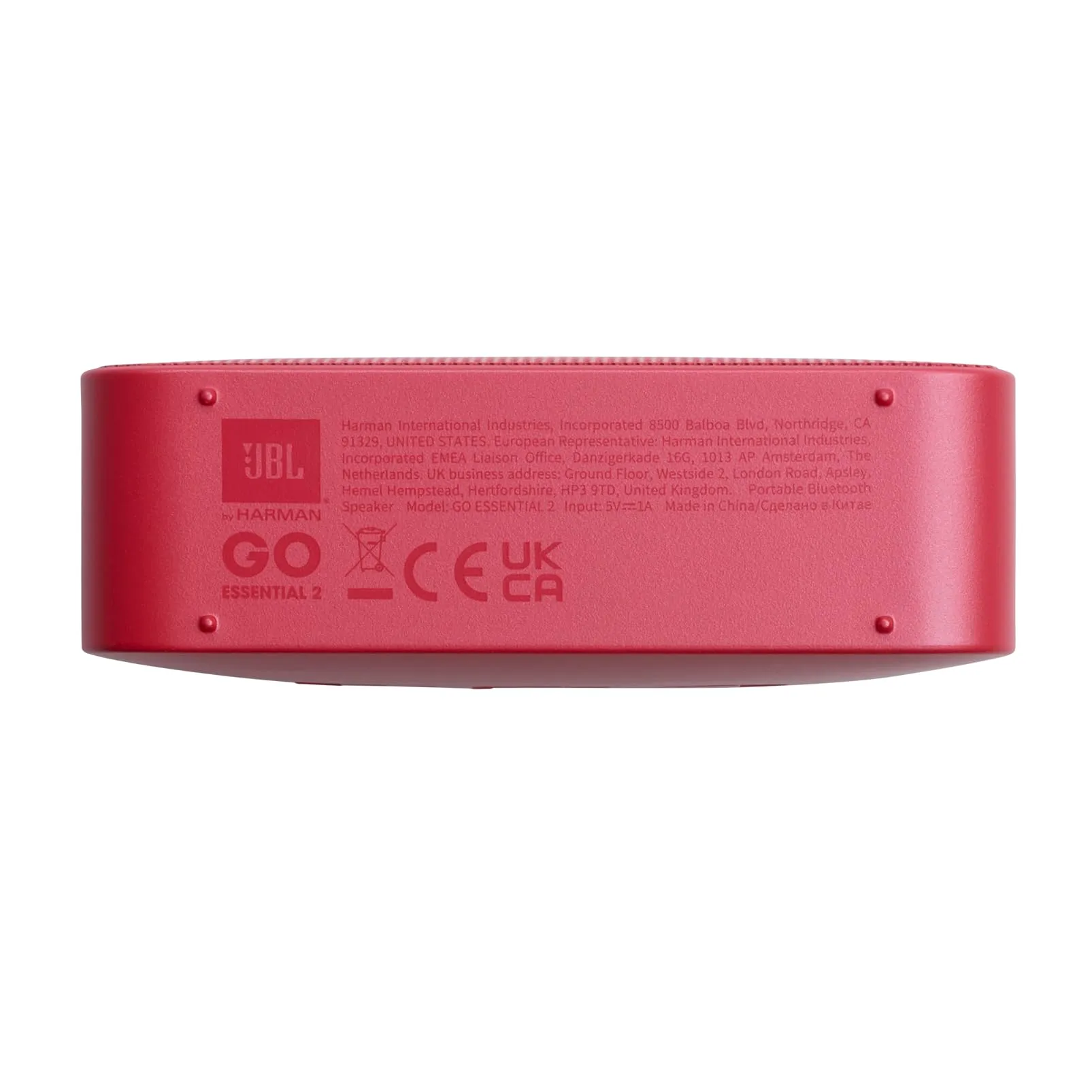 JBL Go Essential 2 Bluetooth Portable Speaker, Rosso - immagine 5
