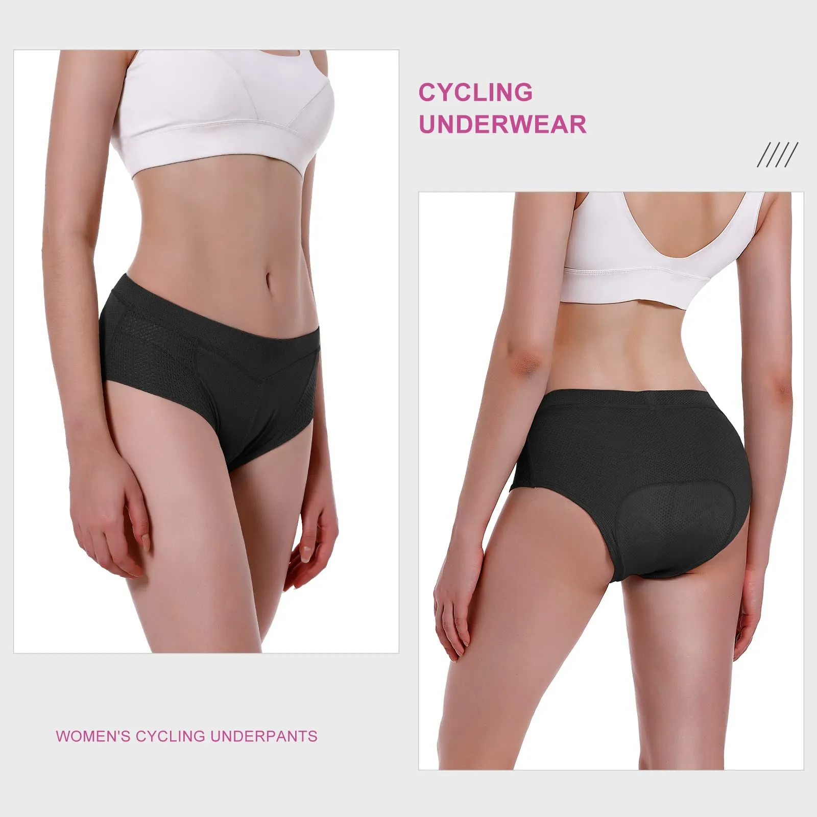 MEETWEE Pantaloncini da Ciclismo da Donna con Imbottitura 4D Gel Traspirante - immagine 2
