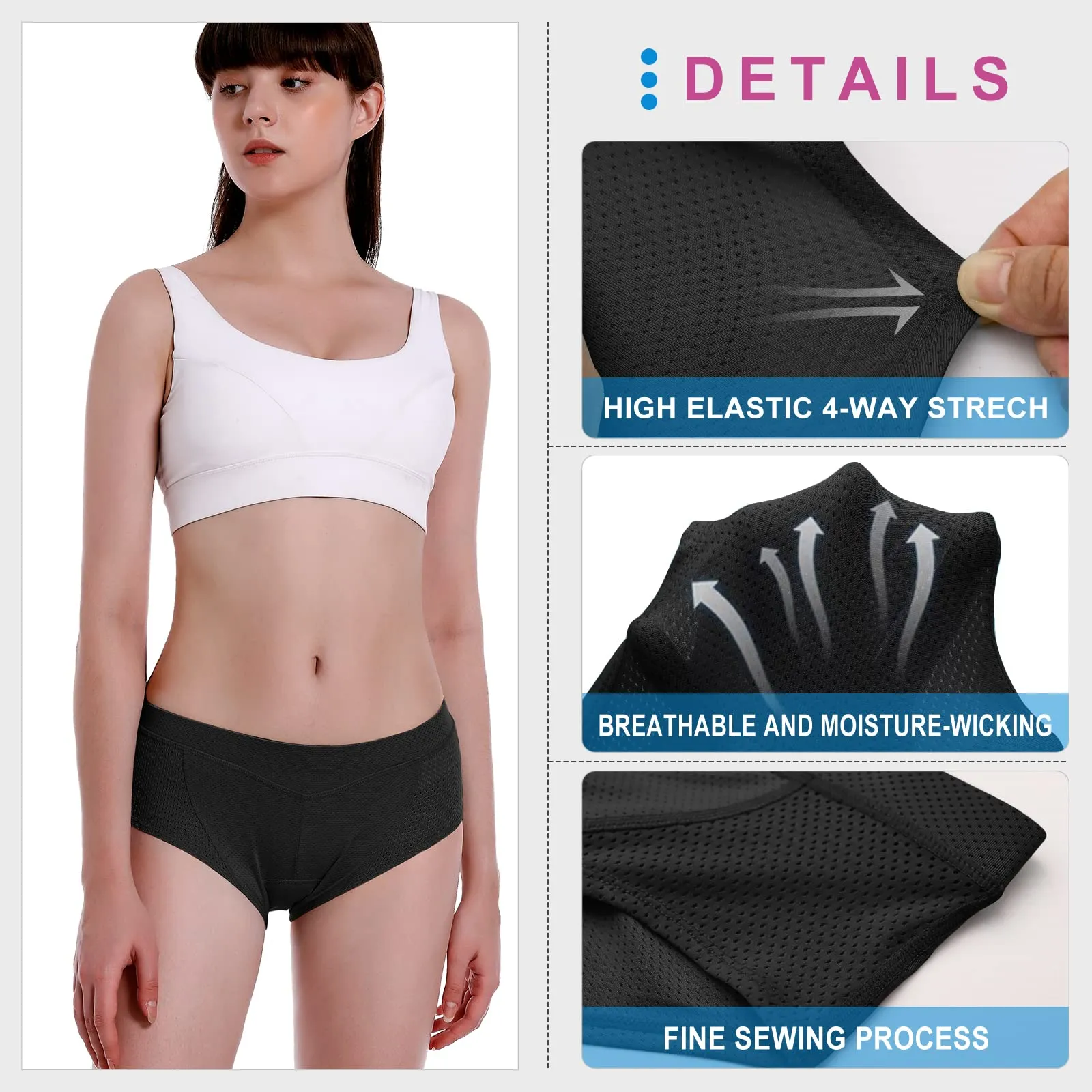 MEETWEE Pantaloncini da Ciclismo da Donna con Imbottitura 4D Gel, Traspiranti e Antiscivolo per MTB e Bici da Strada - immagine 4
