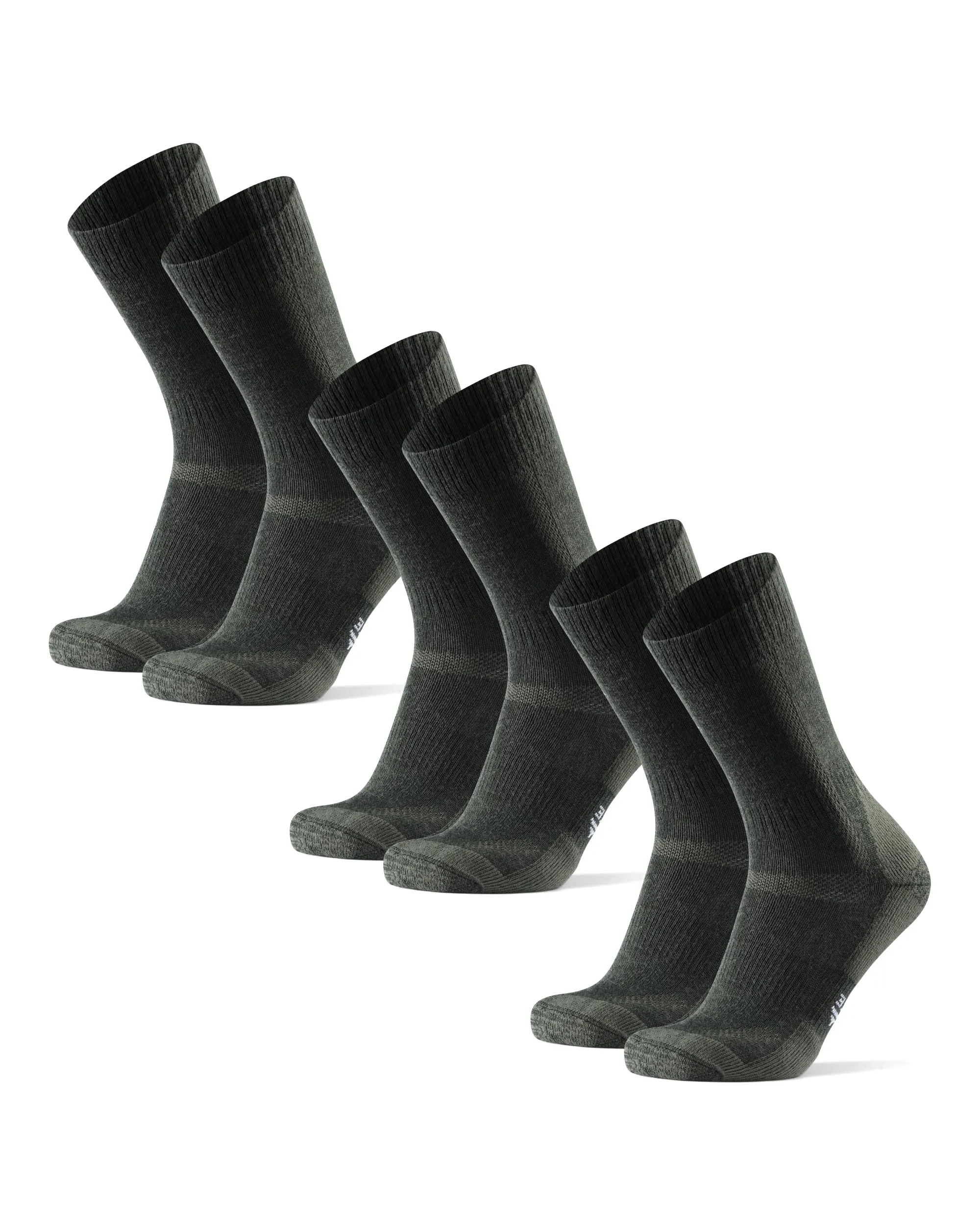 Danish Endurance Calze Trekking Lana Merino, 3 Paia, Verde Foresta, 35-38 - immagine 1