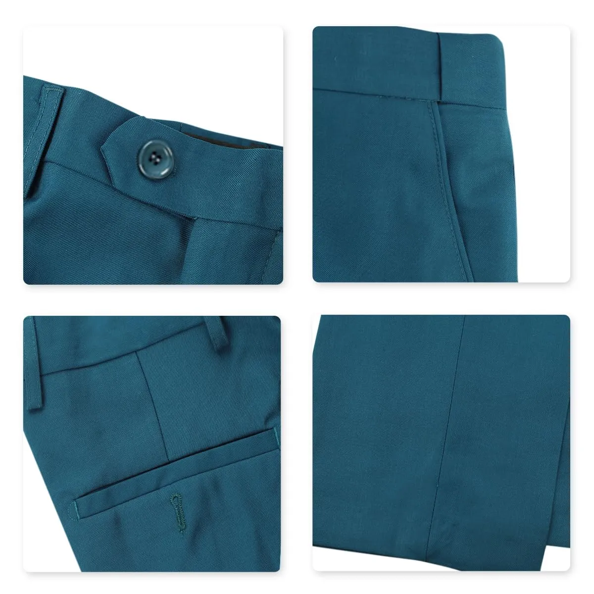 YOUTHUP Abito Uomo 3 Pezzi Slim Fit Blazer Panciotto Pantaloni - immagine 6