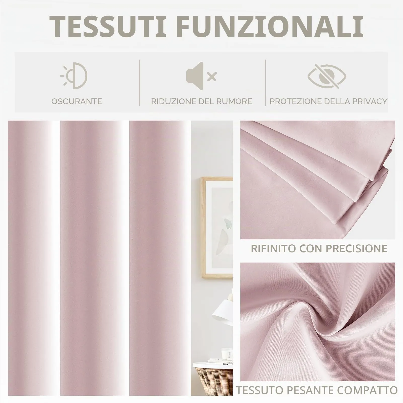 JCyh Tenda Porta Termica con Bastone e Chiusura Magnetica, 132x195cm, Rosa Chiaro - immagine 5