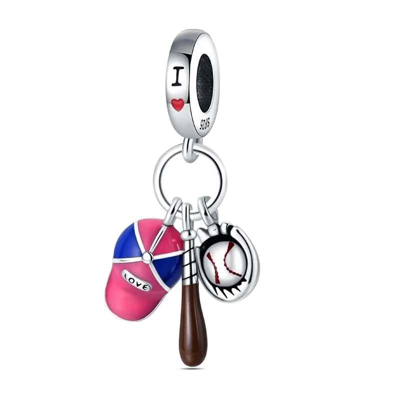 TINSLO Bead Charm Ciondolo Argento Sterling 925 con Cubic Zirconia per Braccialetti e Collane europei - immagine 1