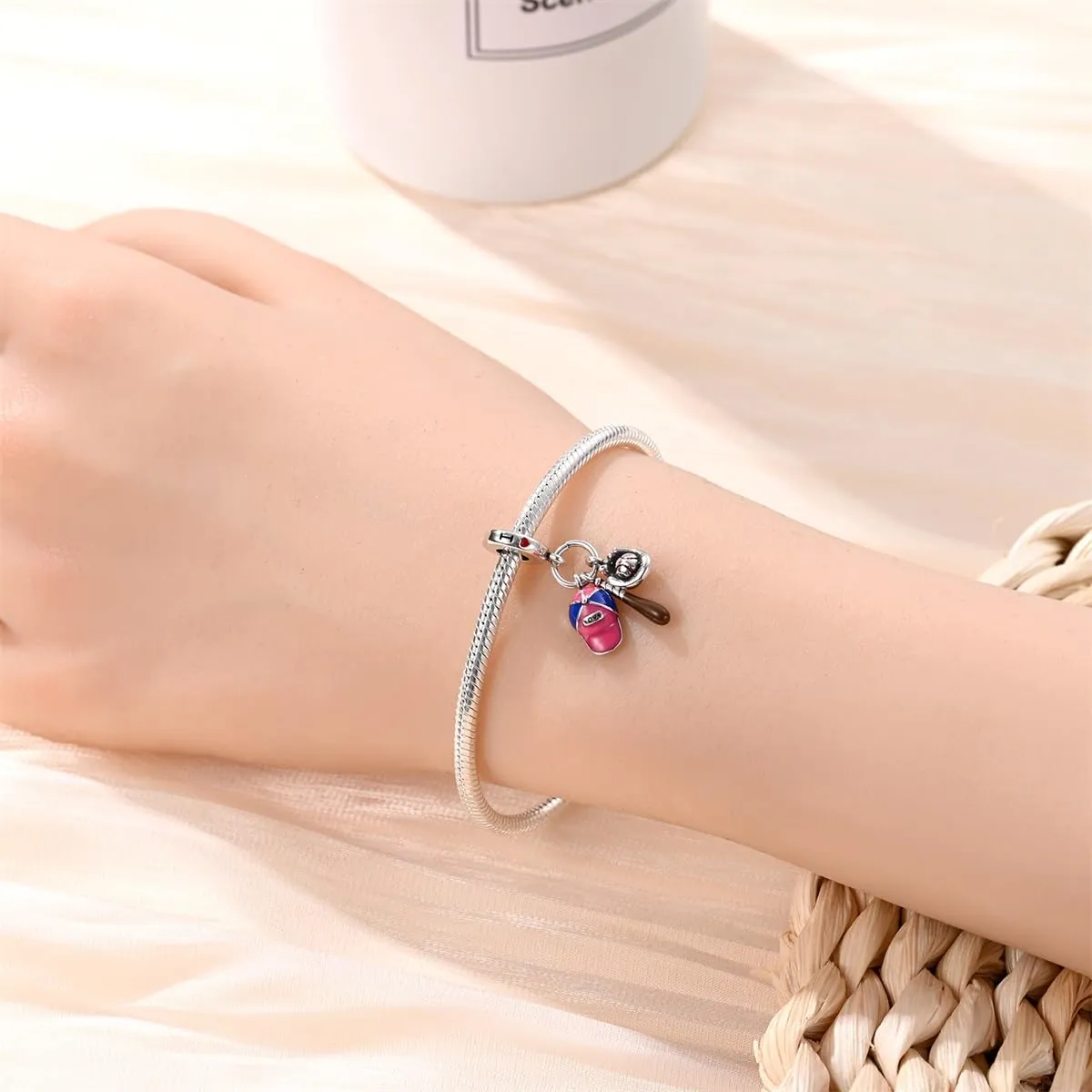 TINSLO Bead Charm Ciondolo Argento Sterling 925 con Cubic Zirconia per Braccialetti e Collane europei - immagine 4