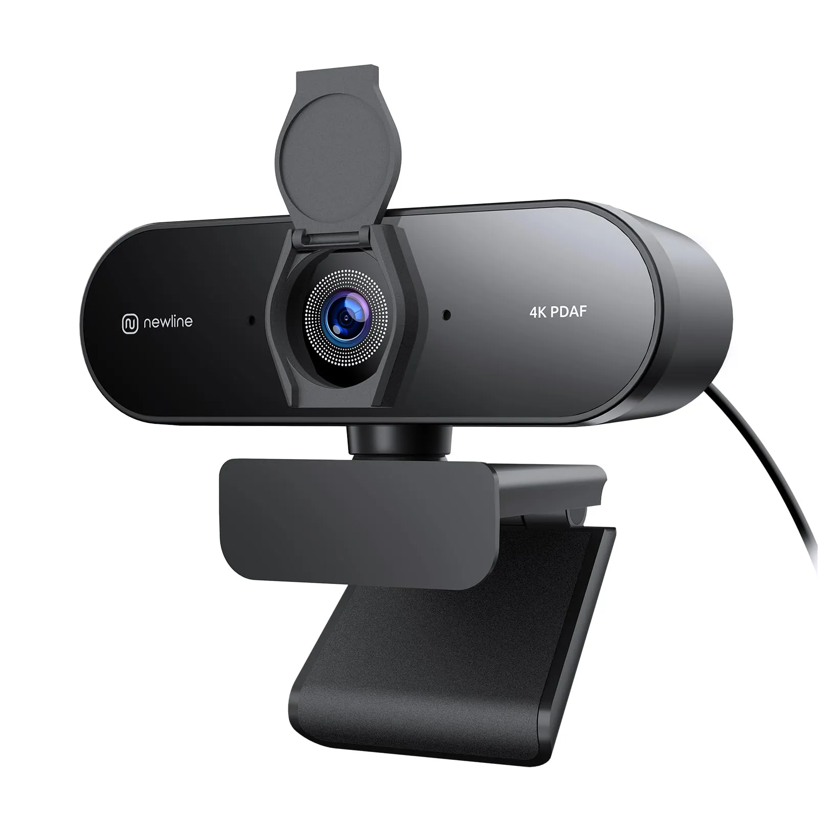 N newline Webcam 4K PC, 12 MP, 1080P@60FPS, Autofocus PDAF+CDAF, Doppio Microfono, USB Plug & Play, per Windows MacOS - immagine 1