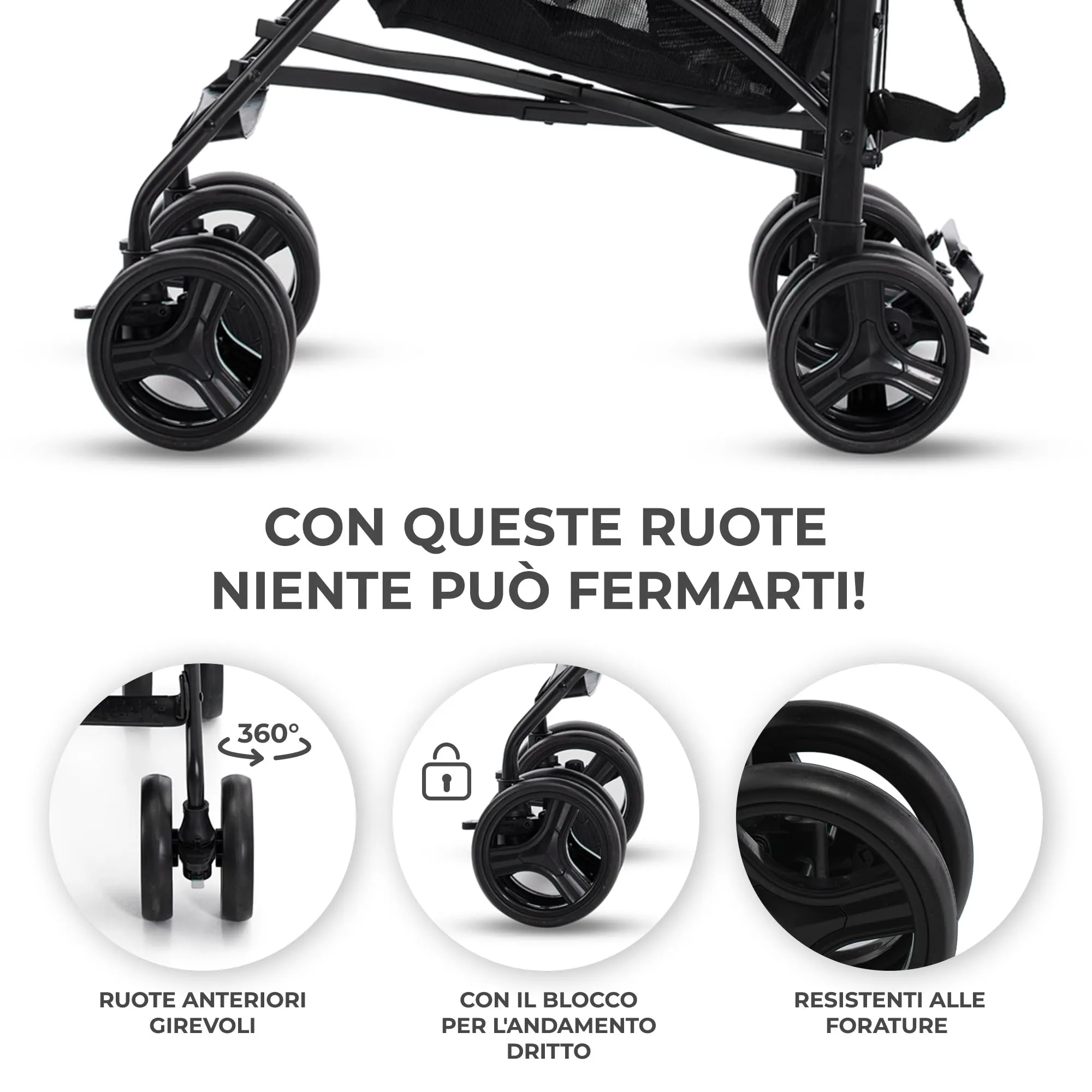 Kinderkraft TIK Passeggino Leggero da Viaggio, Beige - immagine 5