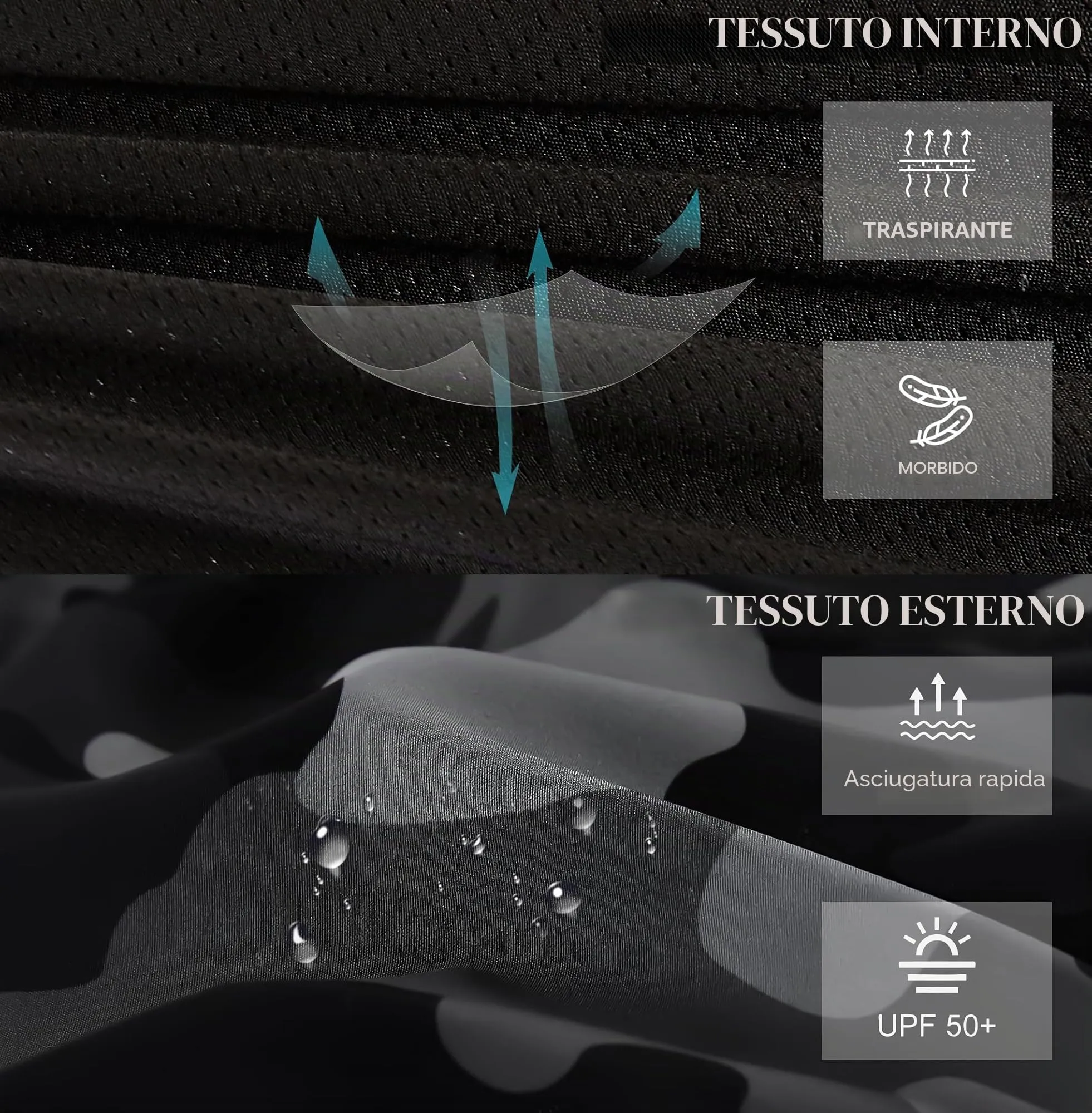 APTRO Pantaloncini da Bagno da Uomo 2 in 1 con Fodera a Compressione, XXL - immagine 5