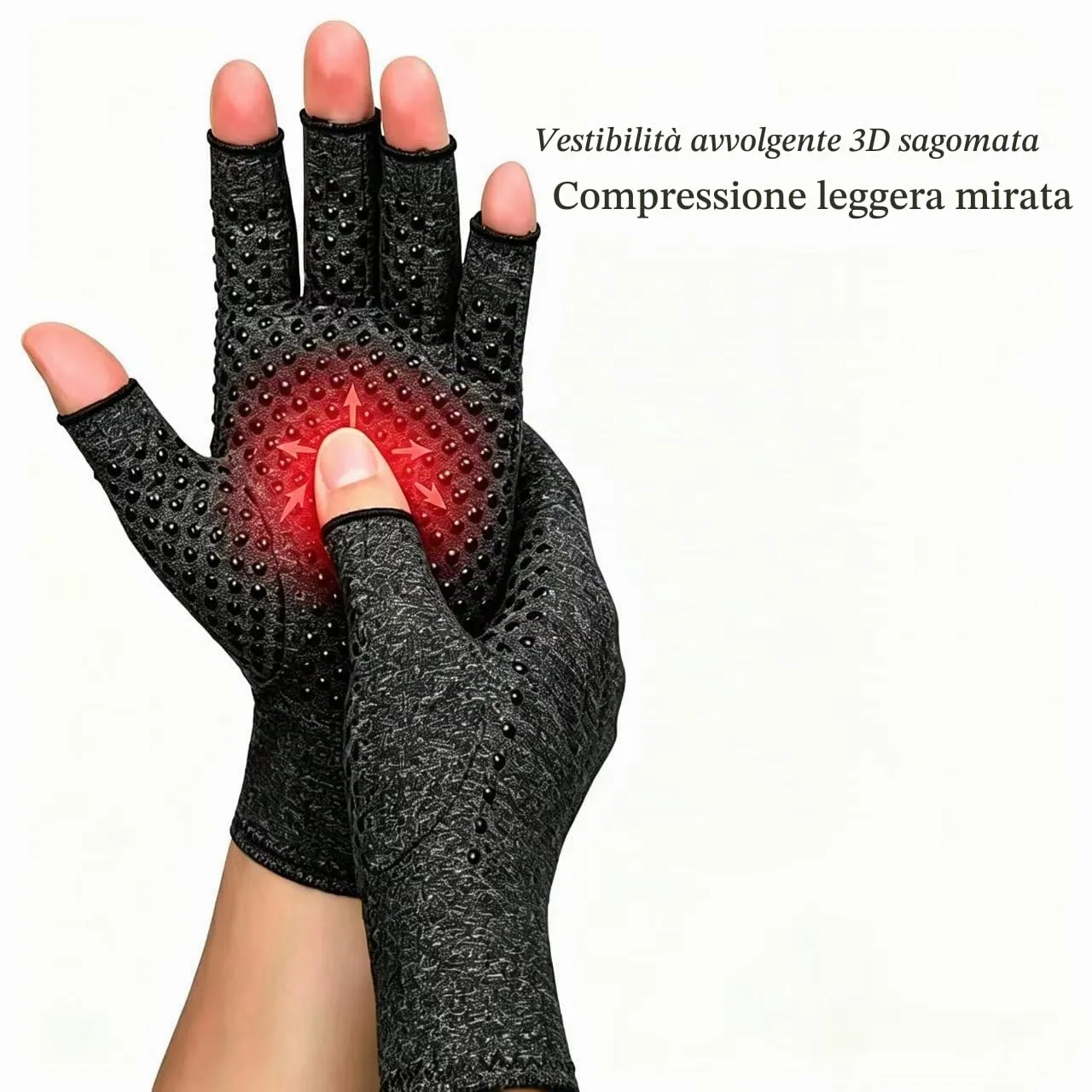 Worzwin Guanti a compressione in bambù per artrite, Grigio, 2 paia, S - immagine 2