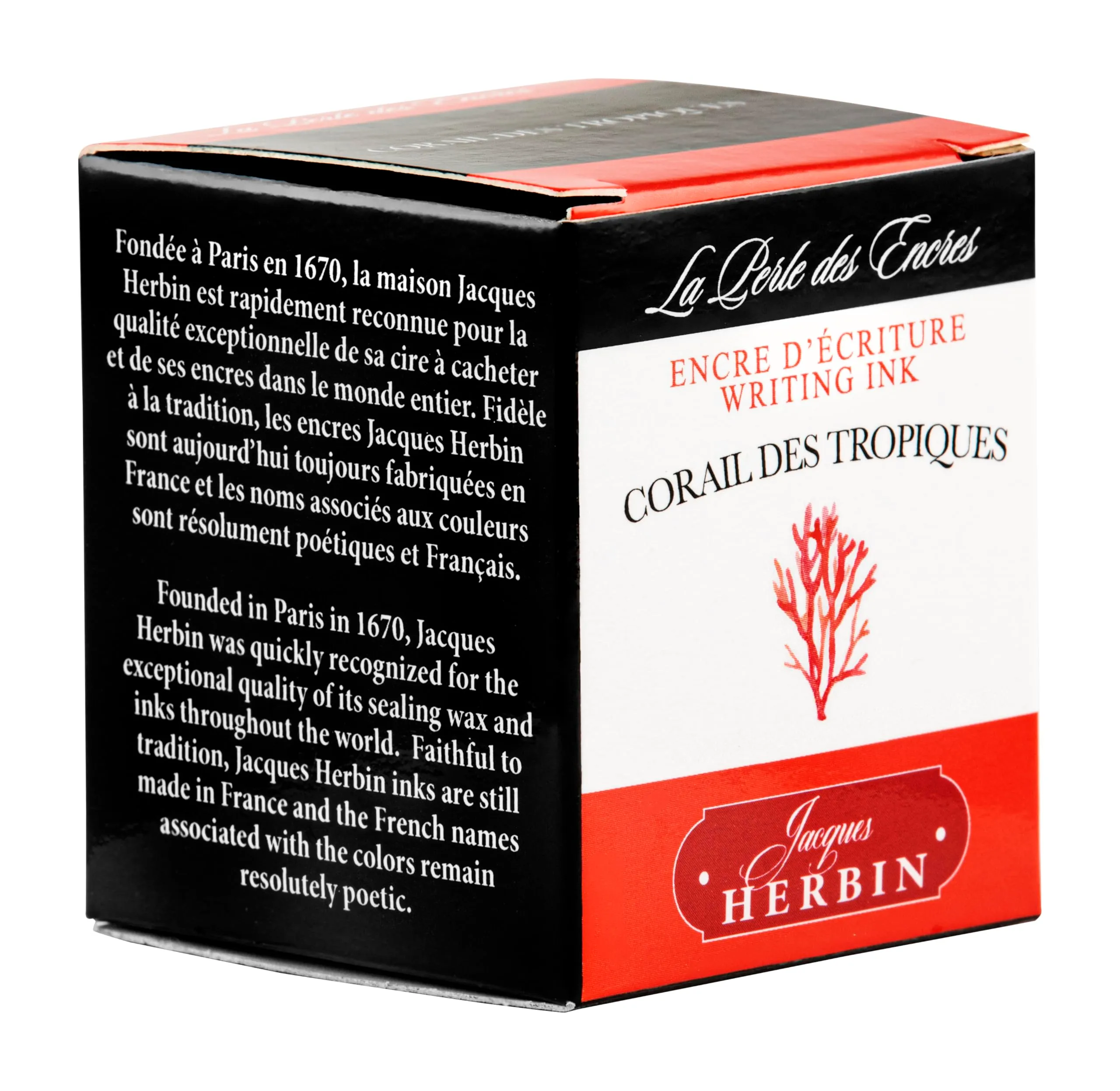 Jacques Herbin 13059T Inchiostro per penna stilografica e roller, 30 ml, Rosso Corallo dei Tropici - immagine 3