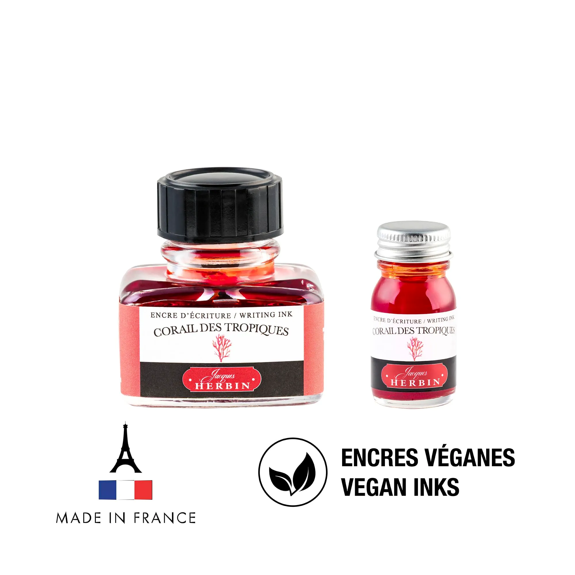 Jacques Herbin 13059T Inchiostro per penna stilografica e roller, 30 ml, Rosso Corallo dei Tropici - immagine 7