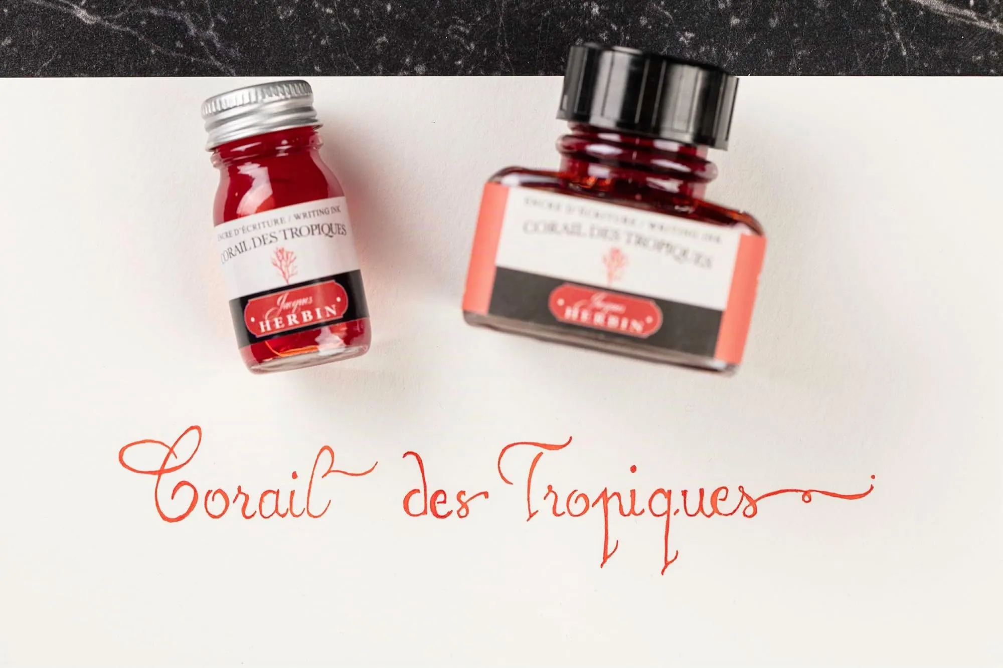 Jacques Herbin 13059T Inchiostro per penna stilografica e roller, 30 ml, Rosso Corallo dei Tropici - immagine 10