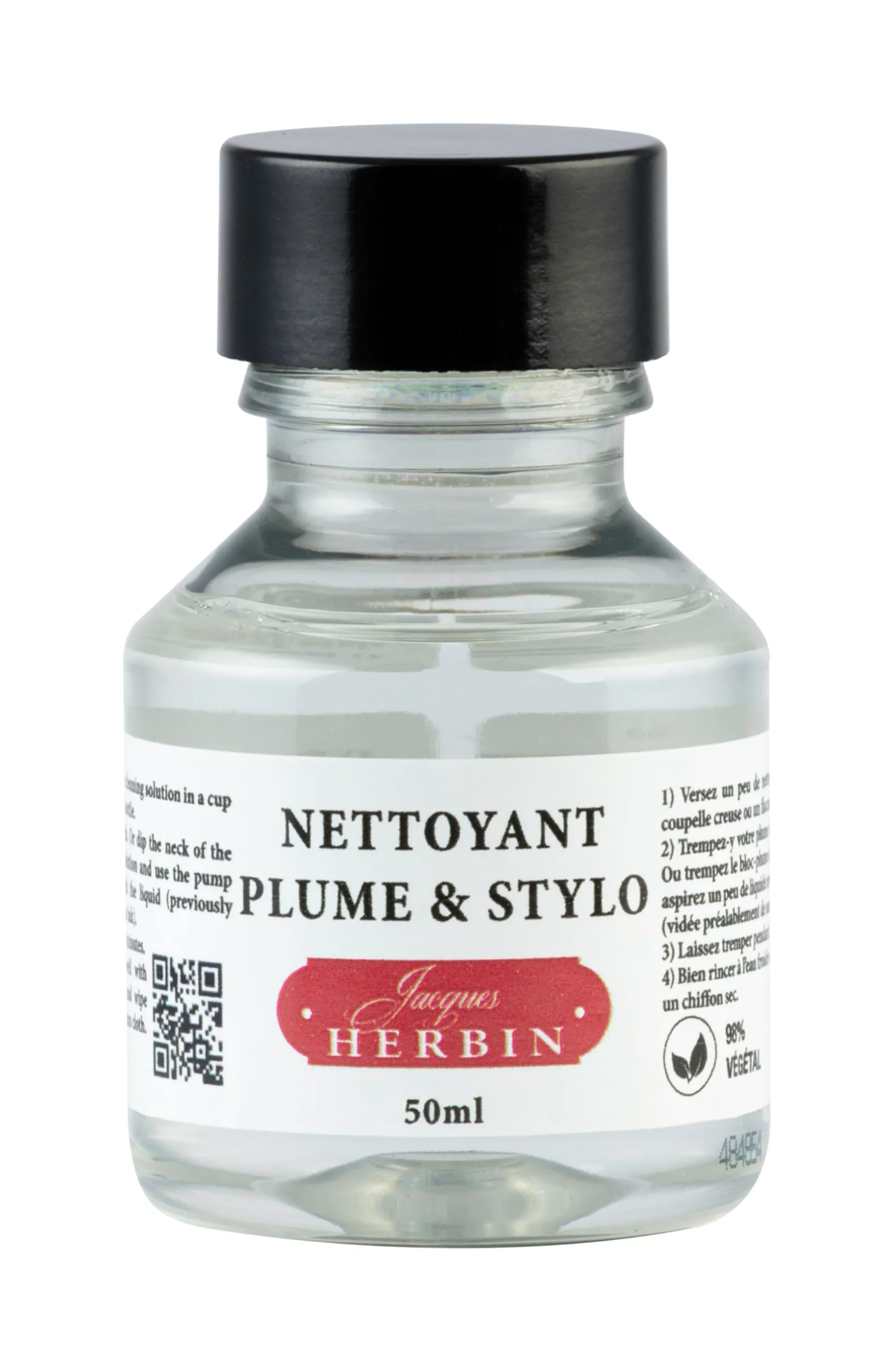 Jacques Herbin 12300T Detergente per pennini, stilografiche e roller, 50 ml - immagine 1