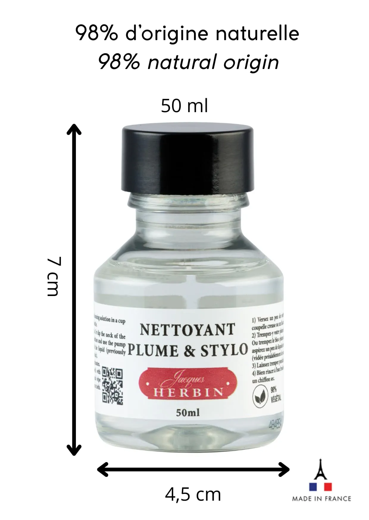 Jacques Herbin 12300T Detergente per pennini, stilografiche e roller, 50 ml - immagine 2