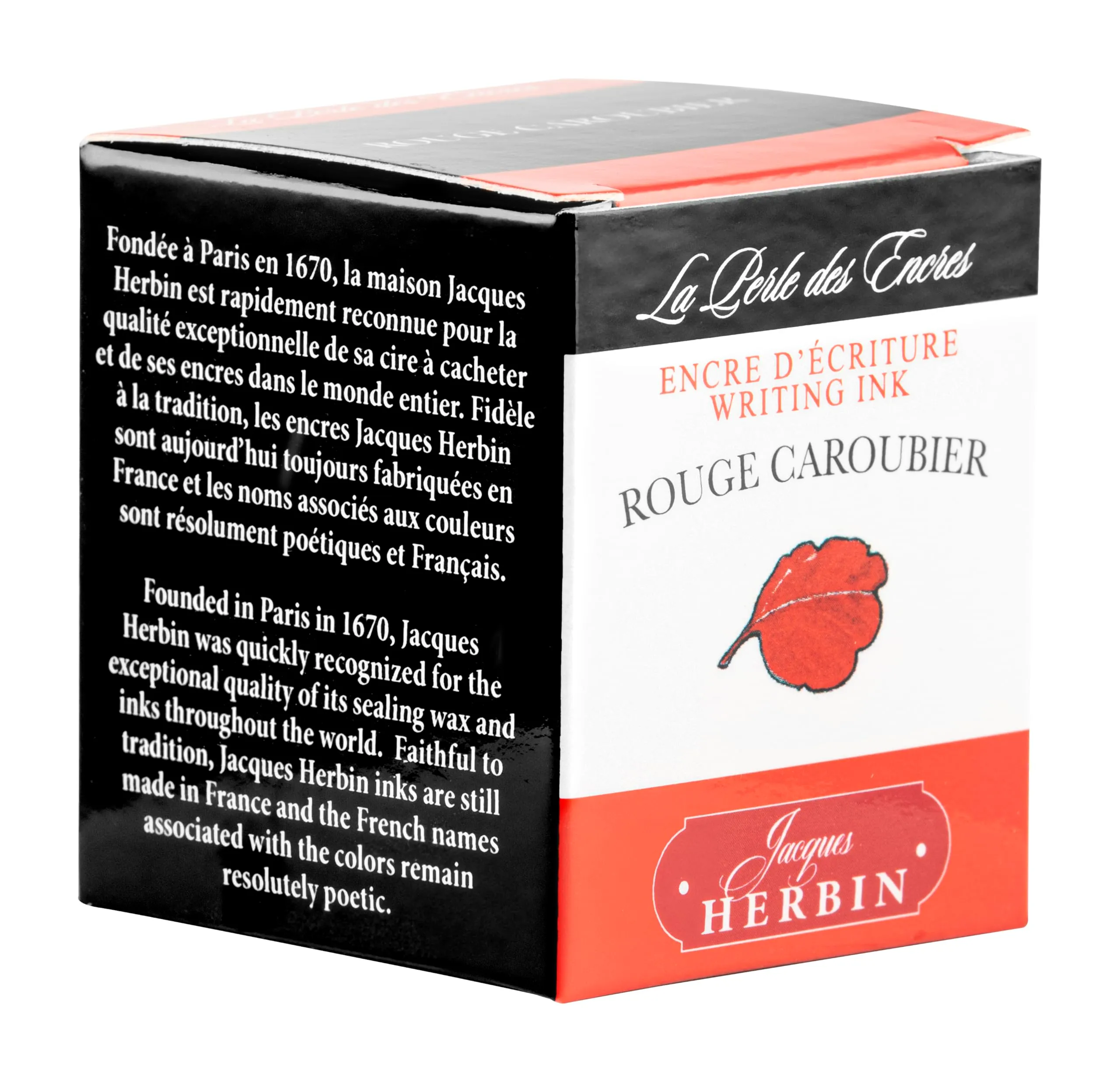 Jacques Herbin 13022T Fountain Pen Ink, Rosso Carruba, 30 ml - immagine 3