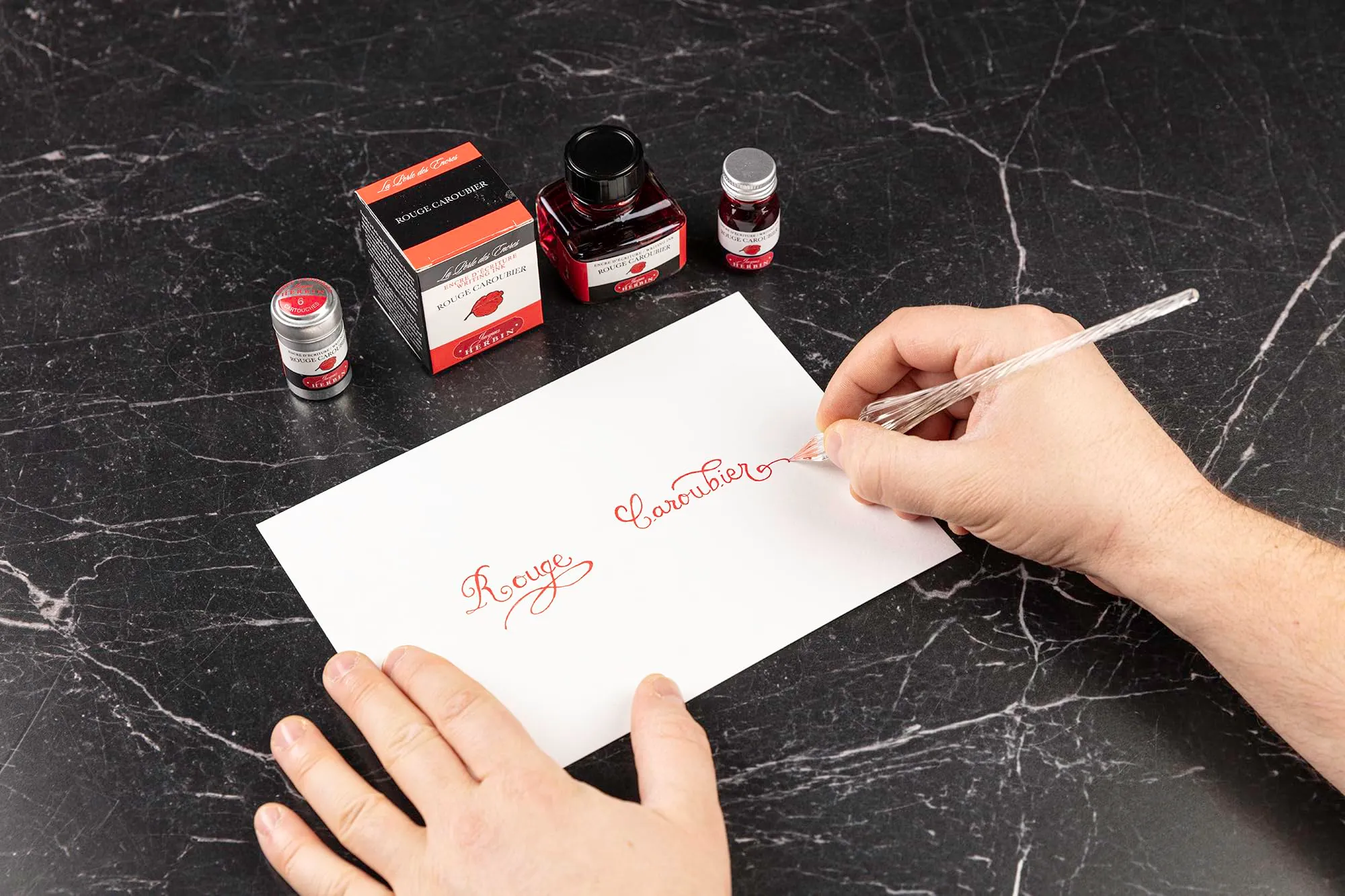 Jacques Herbin 13022T Fountain Pen Ink, Rosso Carruba, 30 ml - immagine 8