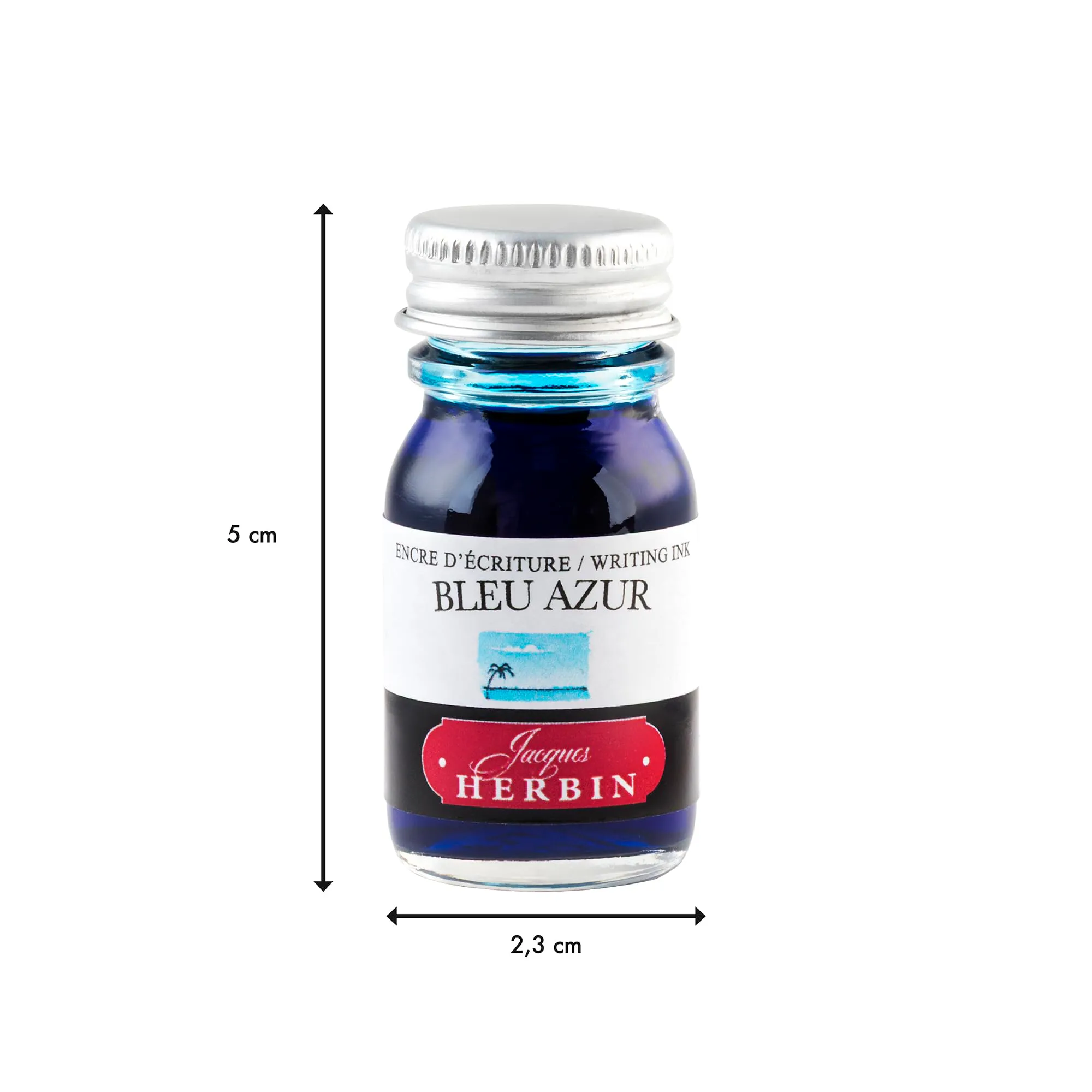 Jacques Herbin 11512T Inchiostro per penna stilografica, Blu Azzurro, 10 ml - immagine 2