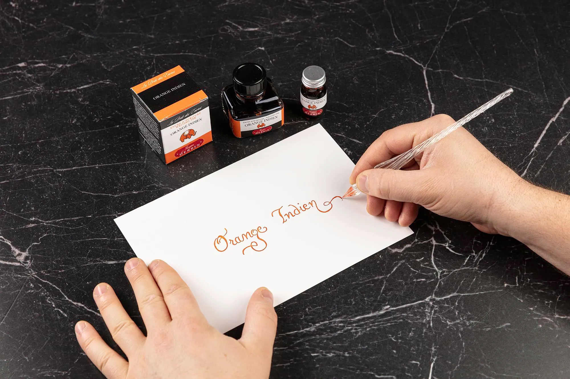 Jacques Herbin 13057T Fountain Pen Ink, Arancione d'India, 30 ml - immagine 6