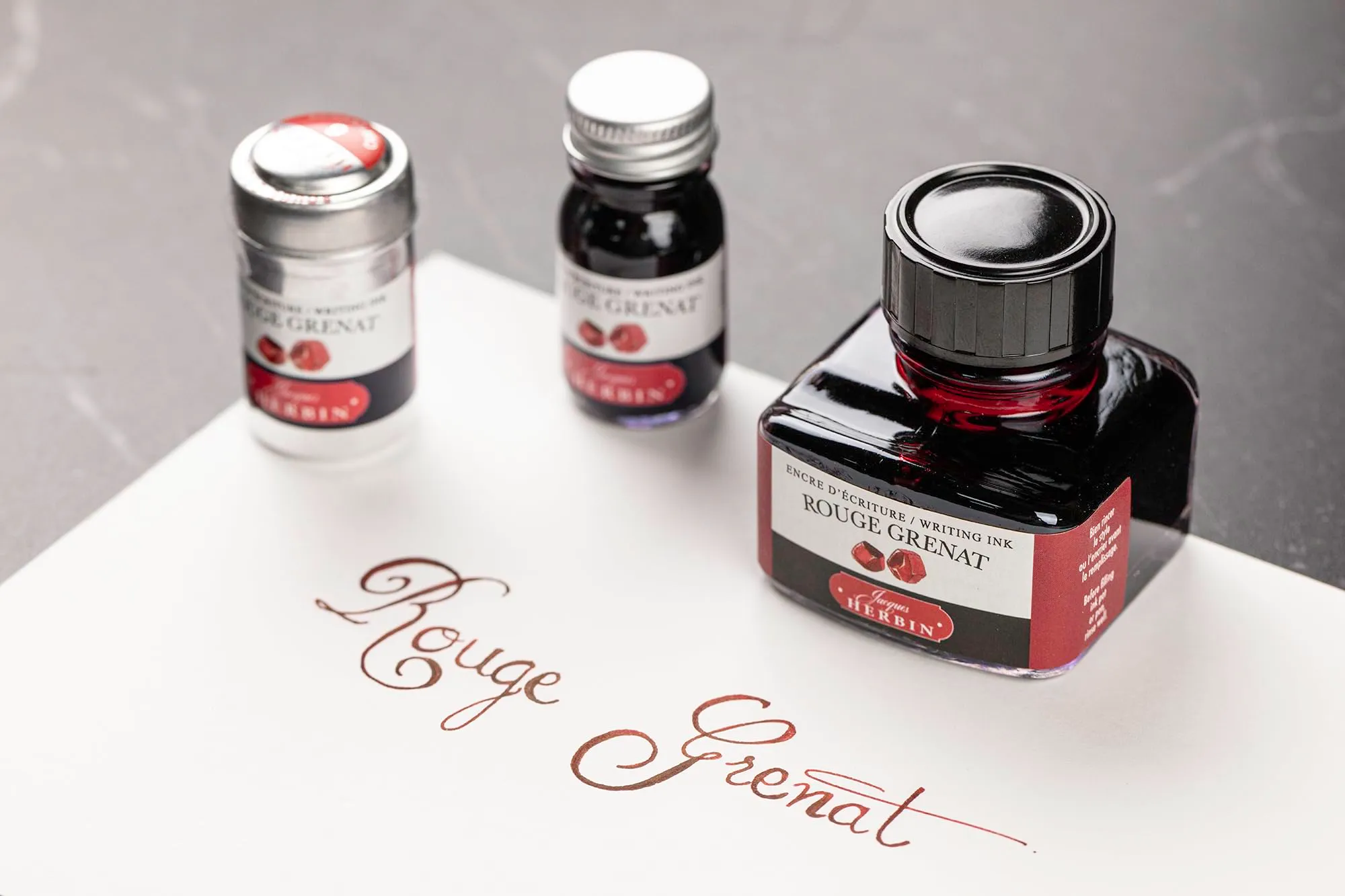 Jacques Herbin 13029T Inchiostro per penna stilografica e roller, 30 ml, Rosso Granato - immagine 4
