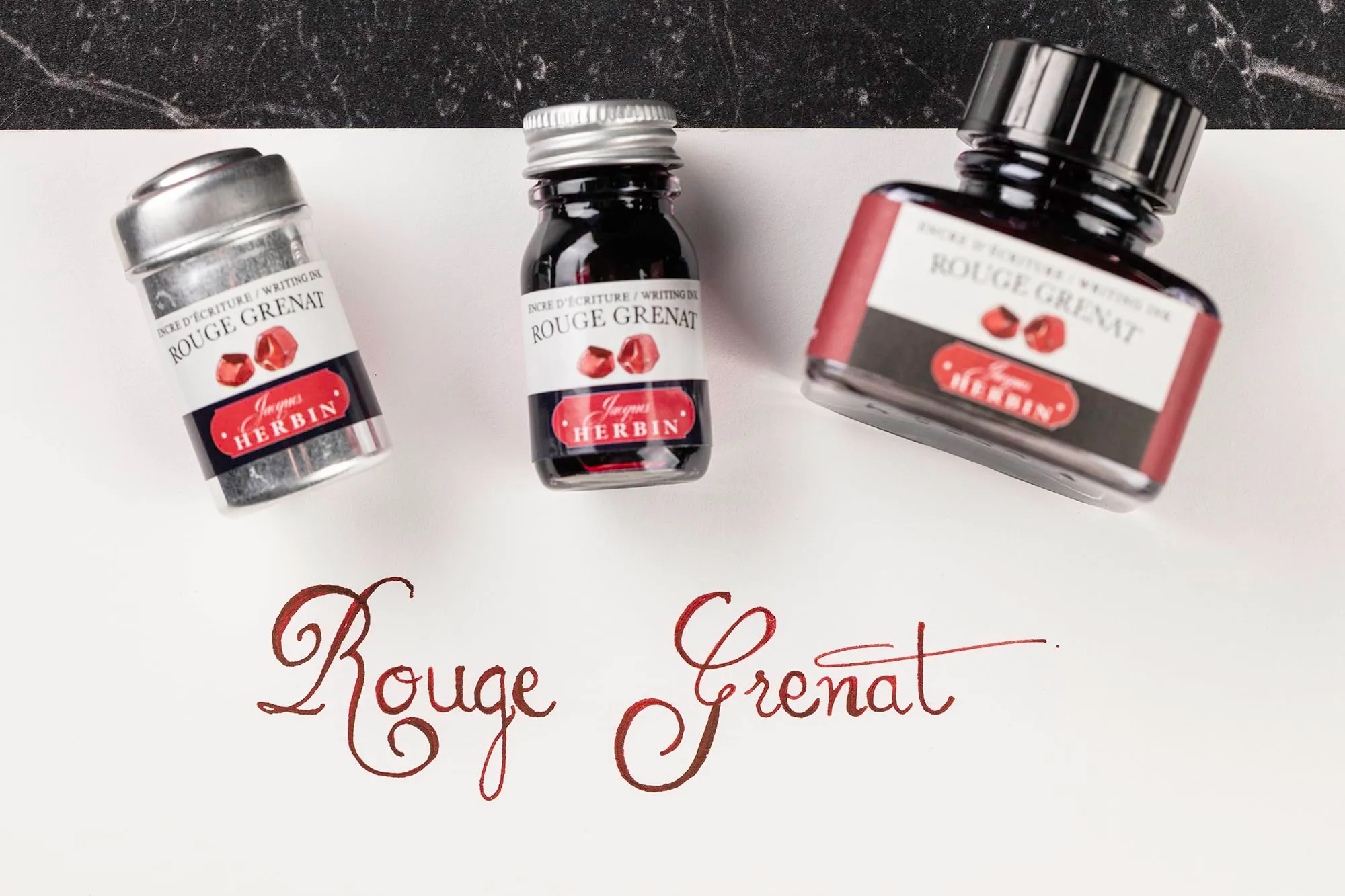 Jacques Herbin 13029T Inchiostro per penna stilografica e roller, 30 ml, Rosso Granato - immagine 8