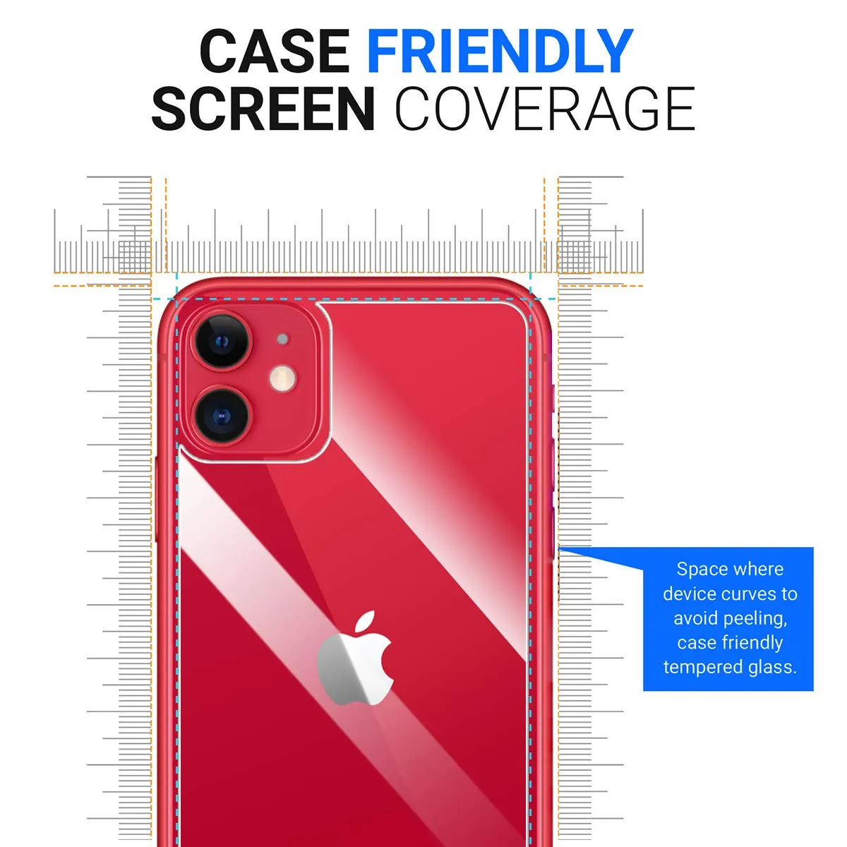 ELYCO Pellicola protettiva posteriore in vetro temperato per iPhone 11 6,1", 9H, confezione da 2 - immagine 3