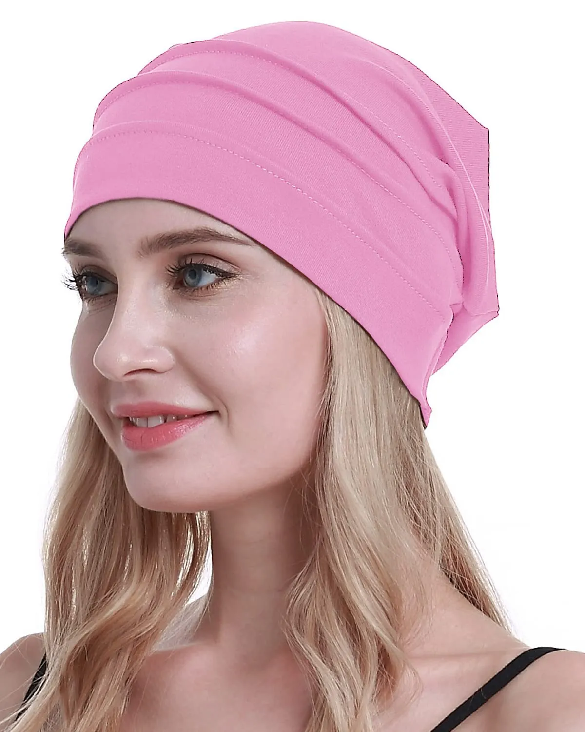 osvyo Copricapo in cotone per chemioterapia, Rosa chiaro, Taglia unica - immagine 6
