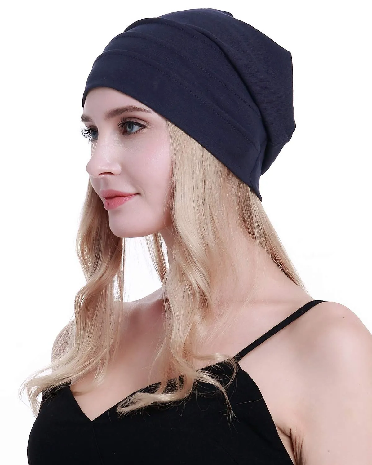 Osvyo Berretto in Cotone da Donna per Chemio e Perdita di Capelli, Taglia Unica - immagine 4