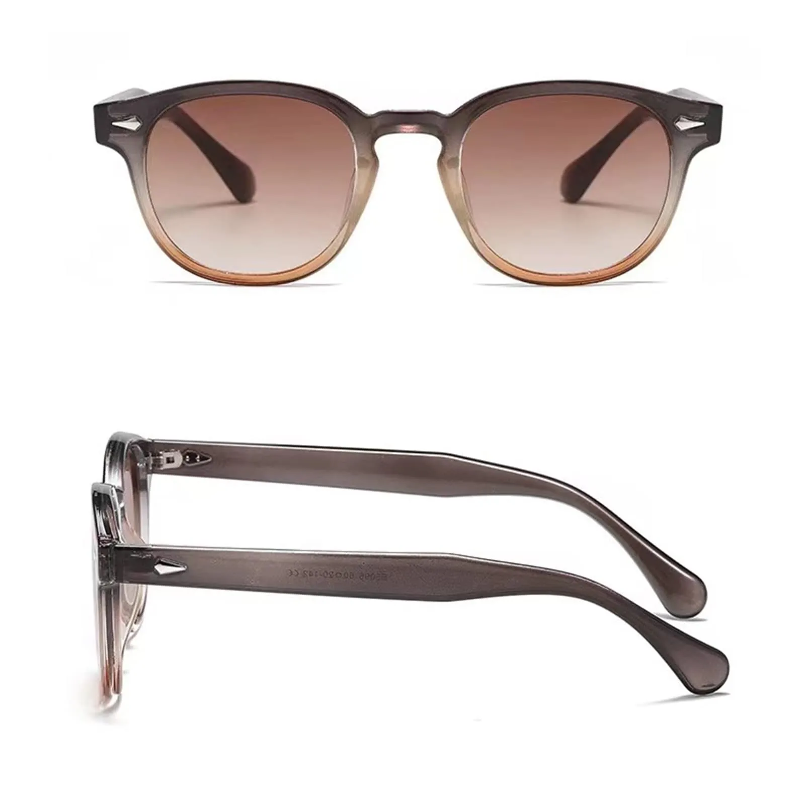 LHSDMOAT Occhiali da sole sportivi vintage anni '70 rotondi UV400 stile Depp TR5095K - immagine 2