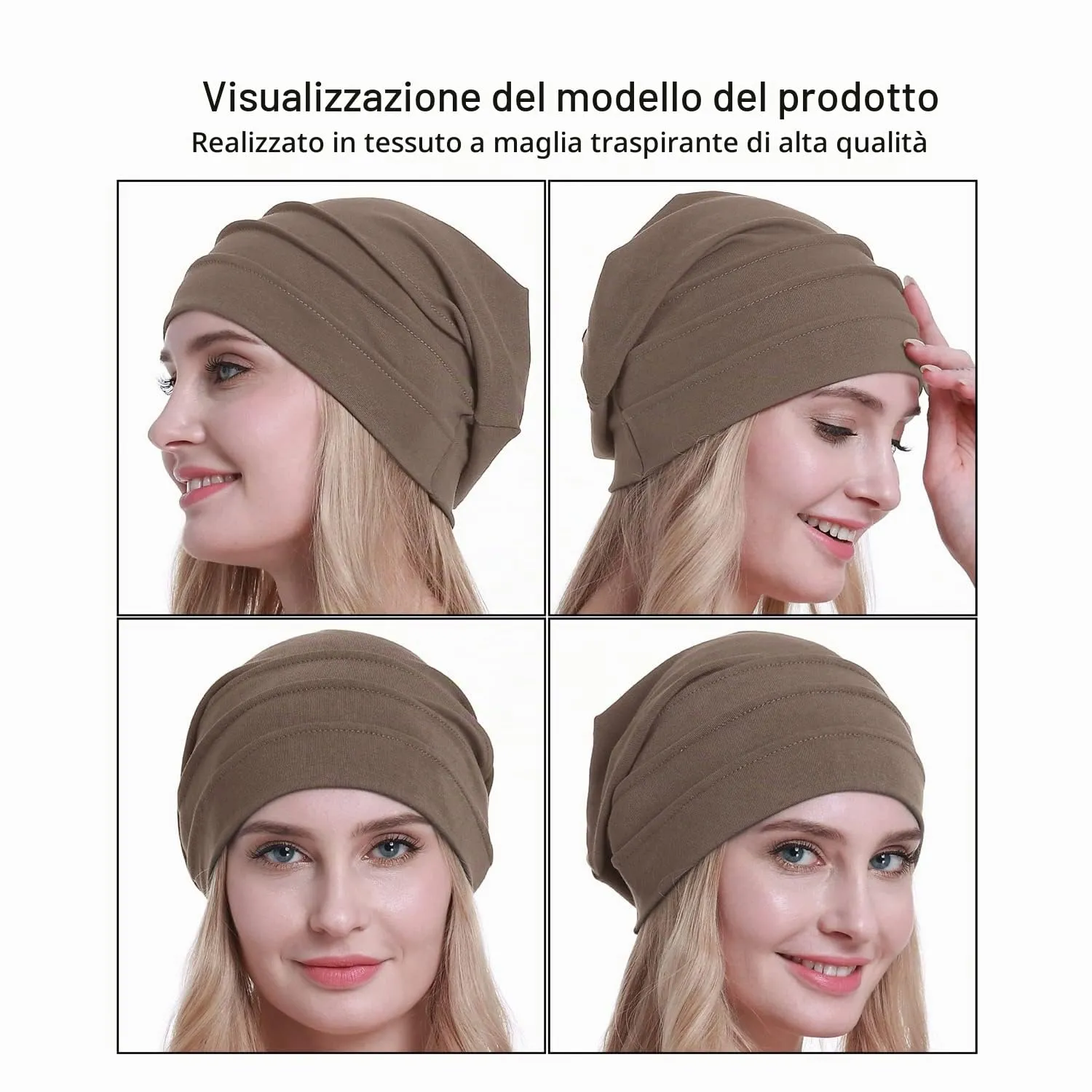 osvyo Copricapo in cotone per chemioterapia e perdita di capelli, Taglia unica - immagine 2