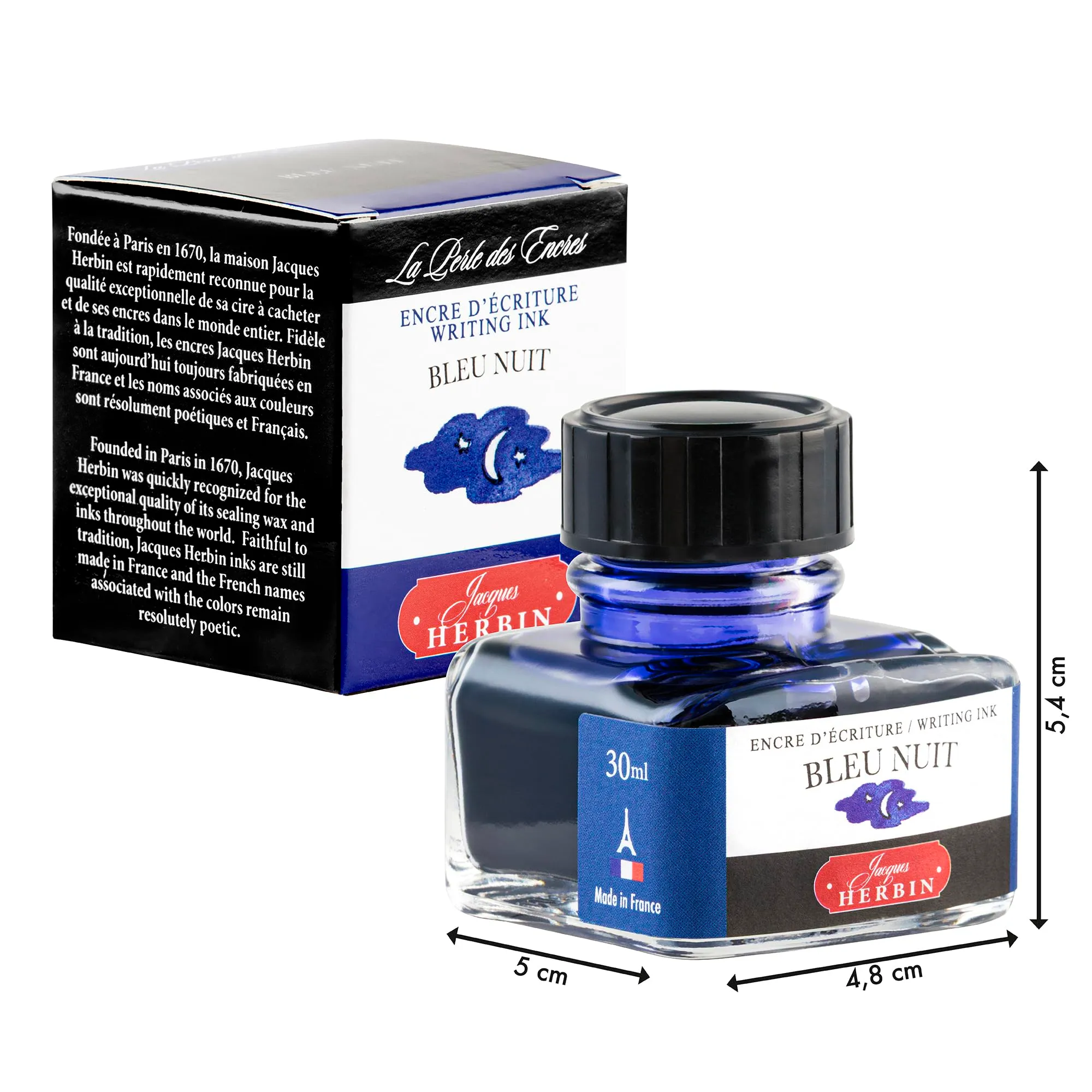 Jacques Herbin 13019T Inchiostro, Blu Notte, 30 ml - immagine 2
