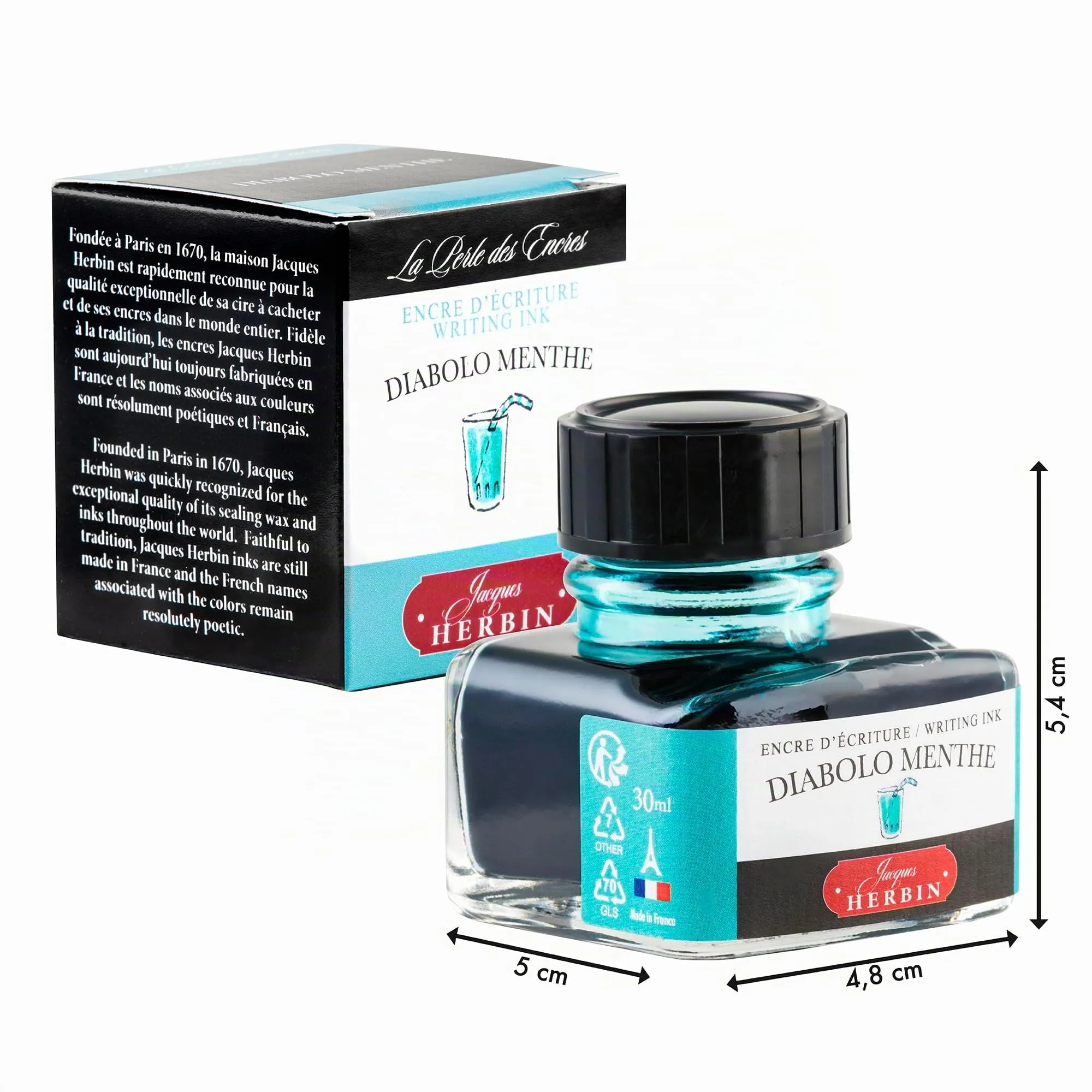 Jacques Herbin Inchiostro Verde Menta 30 ml - immagine 4