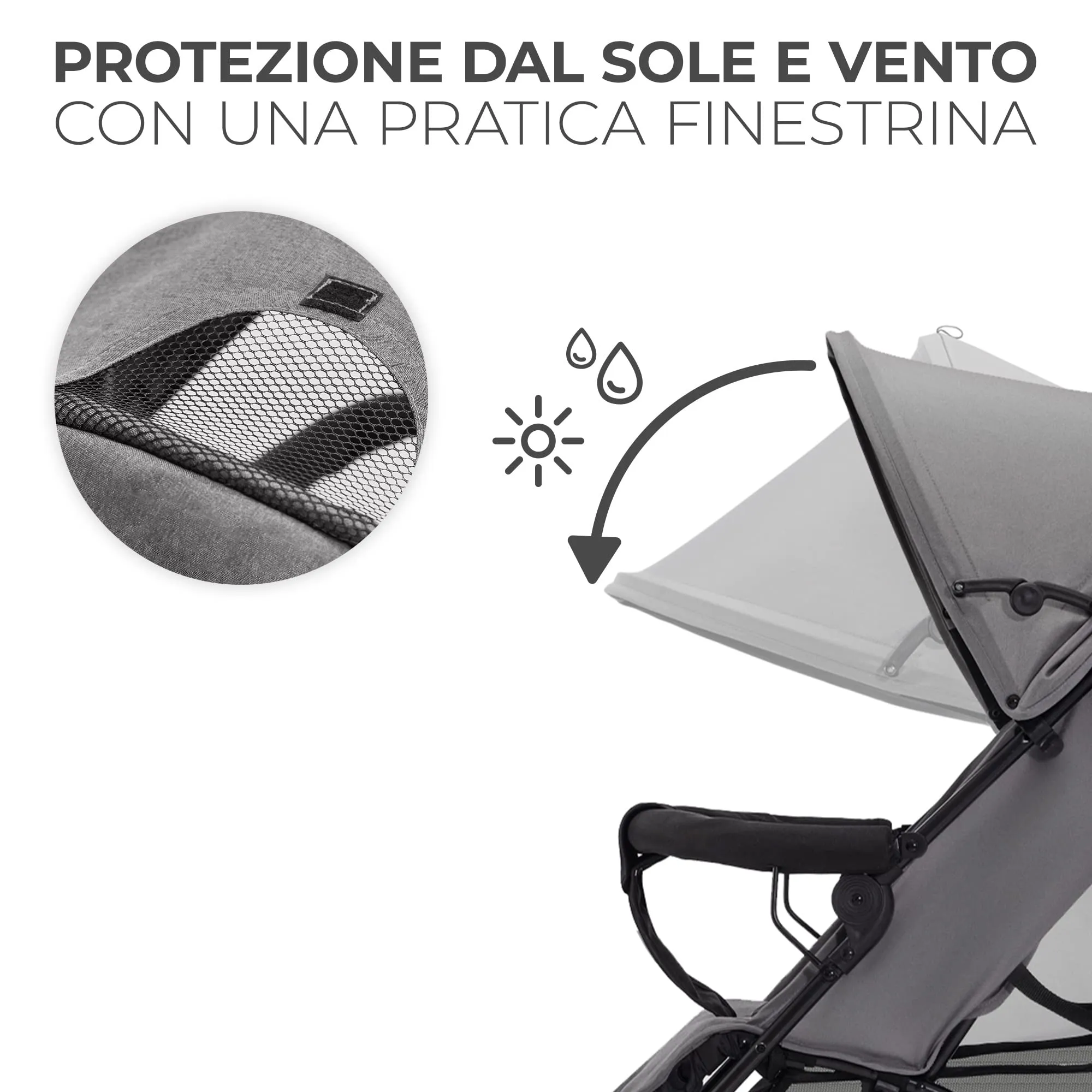Kinderkraft TIK Passeggino Leggero e Compatto, Grigio - immagine 4