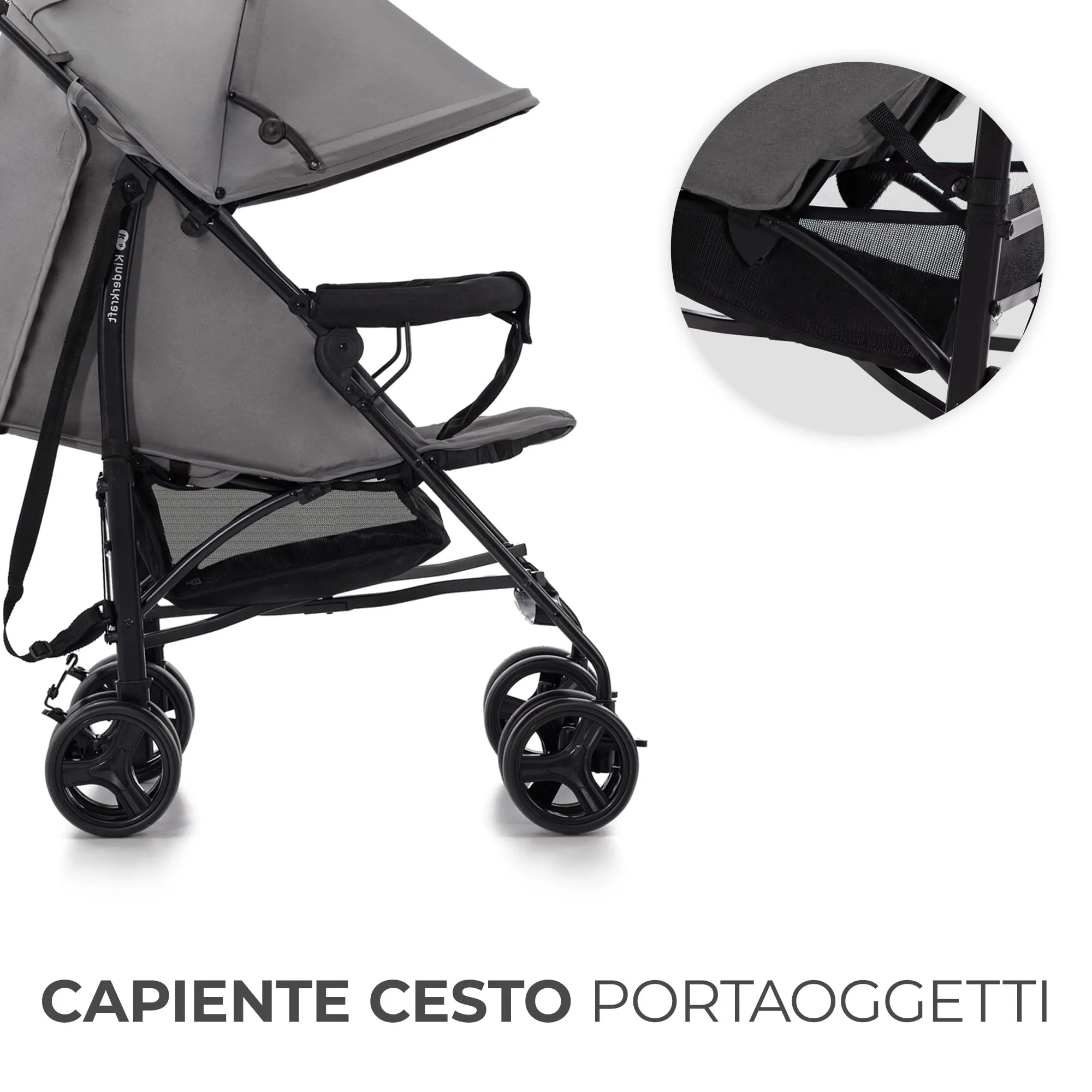 Kinderkraft TIK Passeggino Leggero e Compatto, Grigio - immagine 7