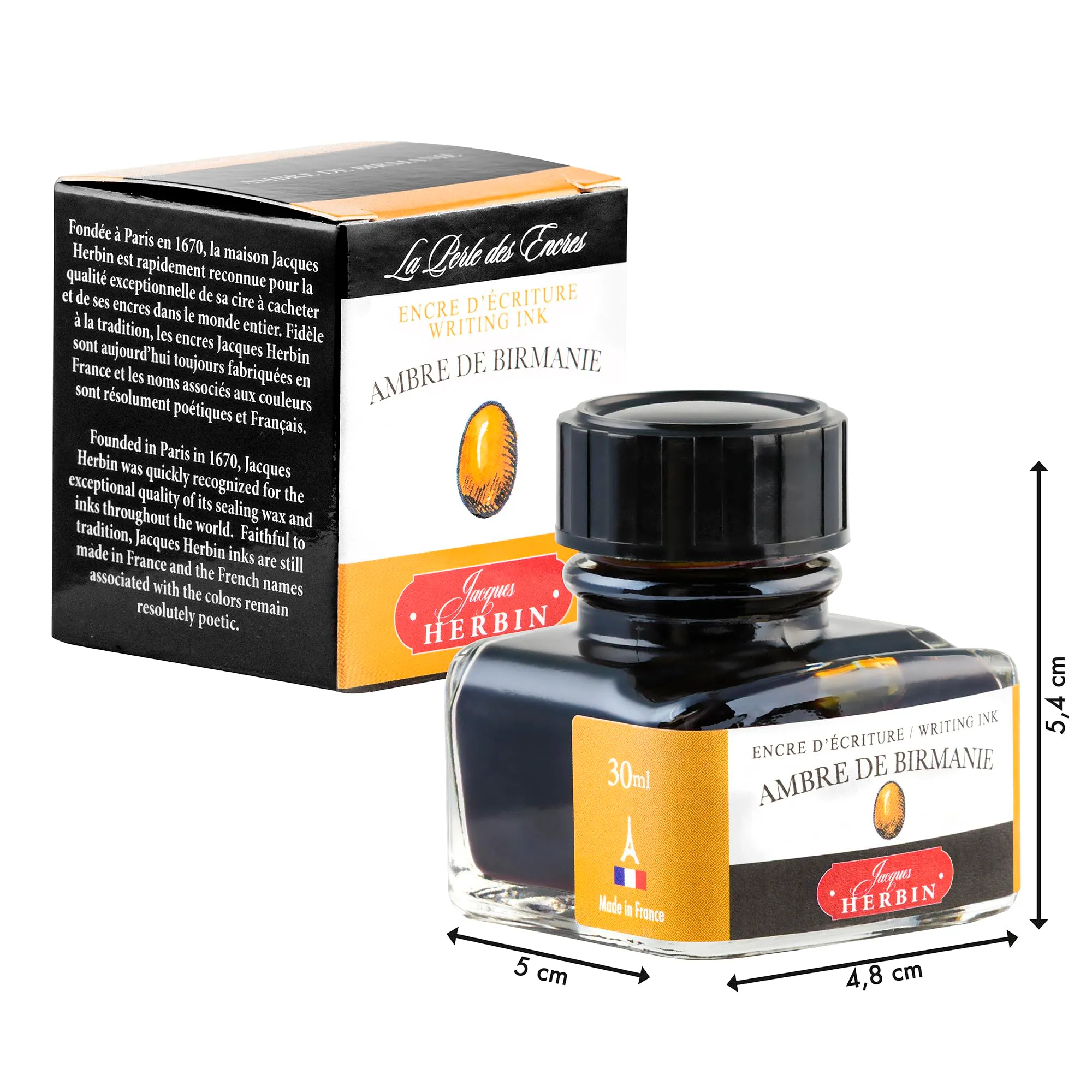 Jacques Herbin Burma Amber Ink, 30 ml - immagine 4