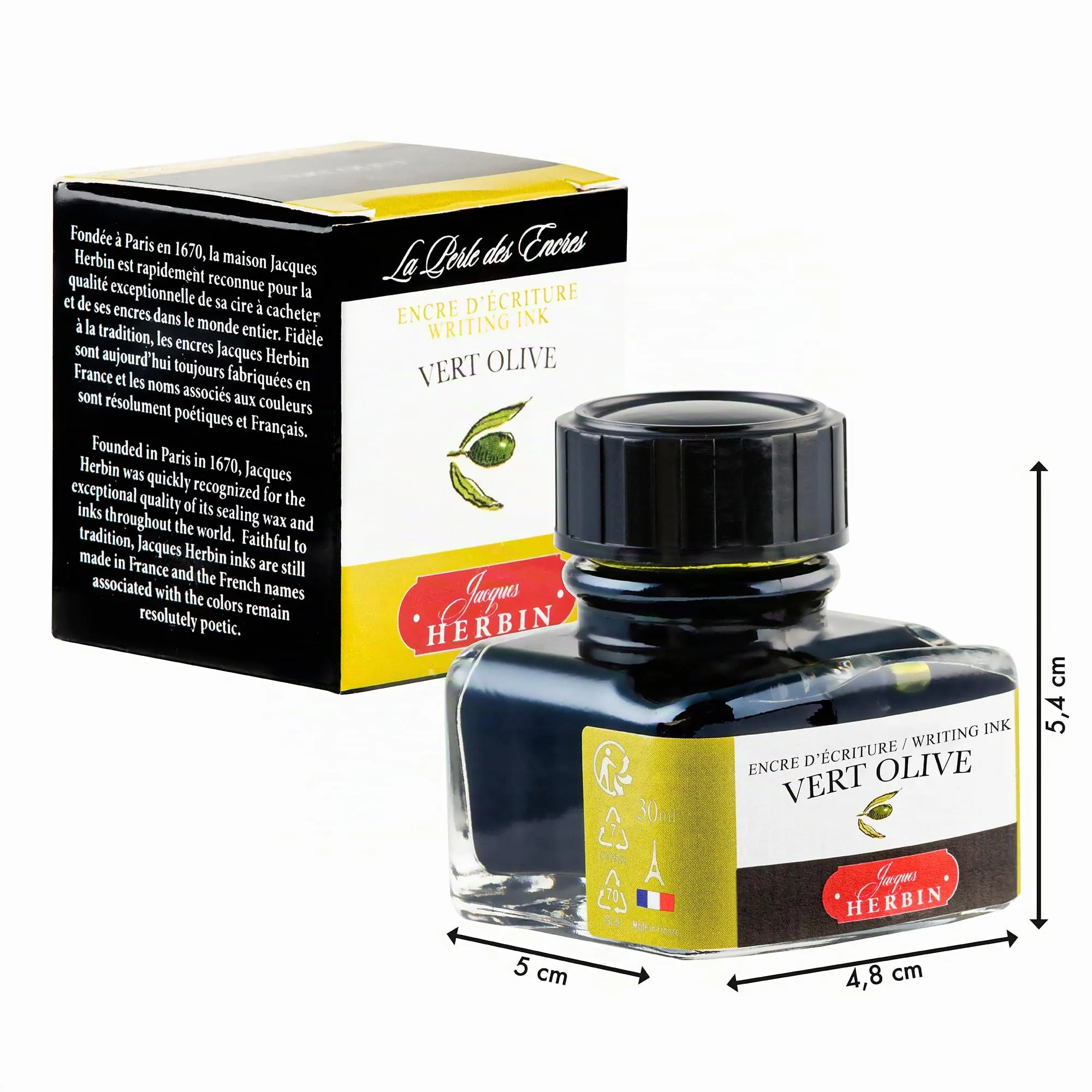 Jacques Herbin Inchiostro Verde Oliva 30 ml - immagine 4