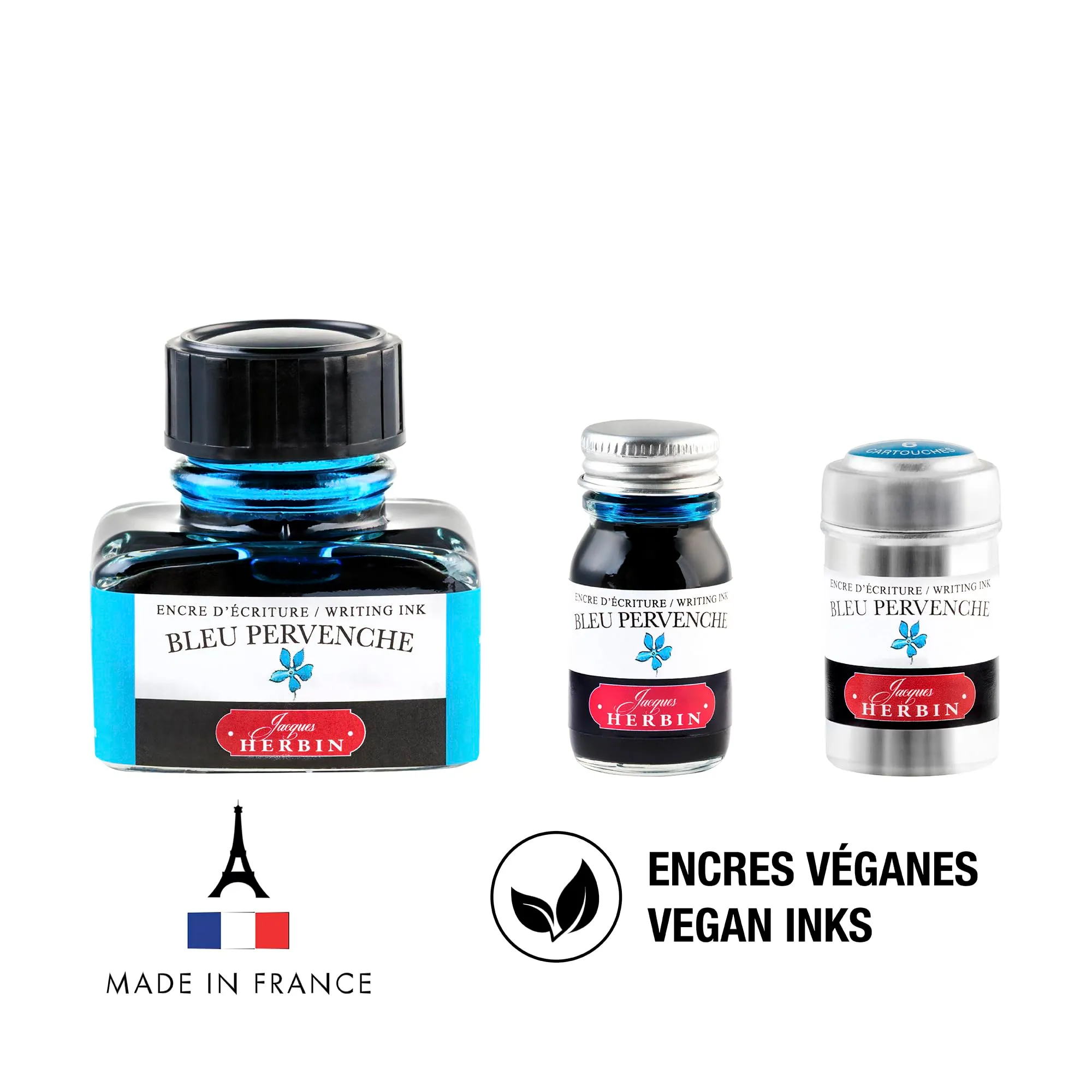 Jacques Herbin 11513T Inchiostro per penna stilografica, Blu Pervinca, 10 ml - immagine 5