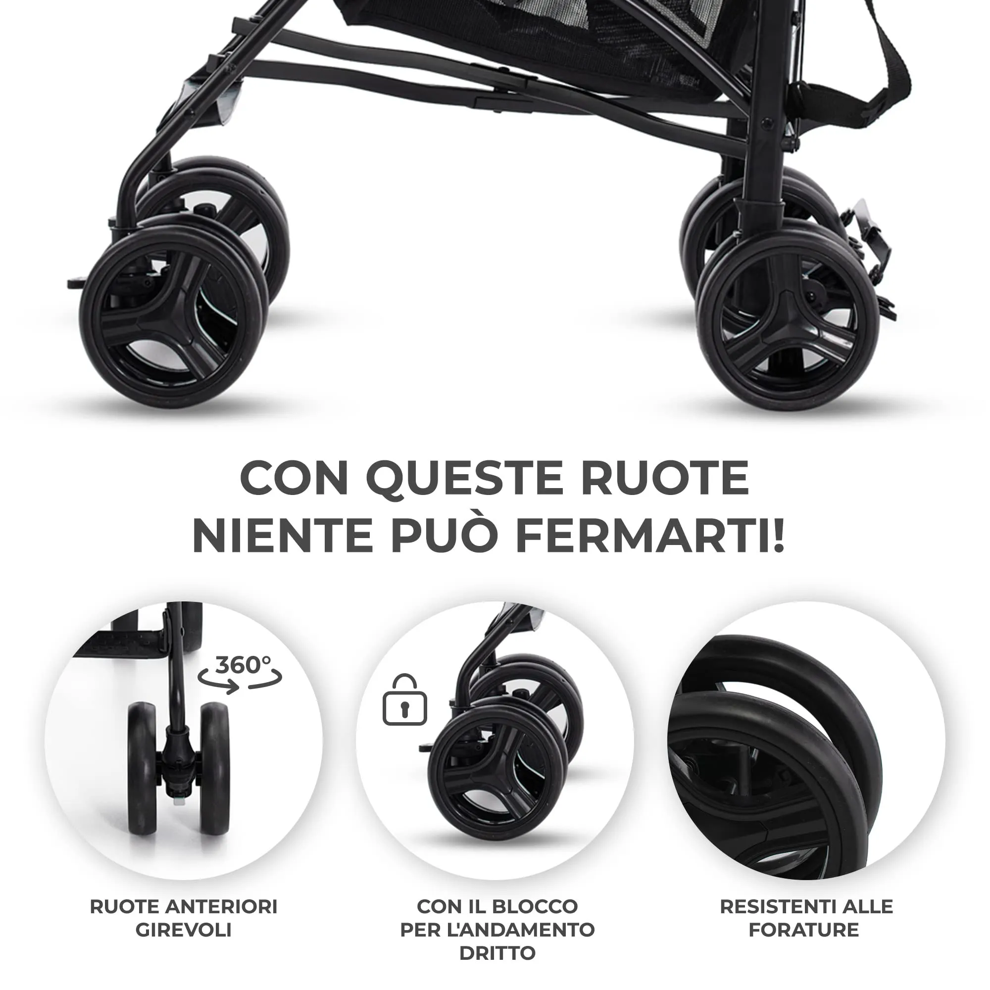 Kinderkraft TIK Passeggino Leggero da Viaggio, Verde - immagine 5