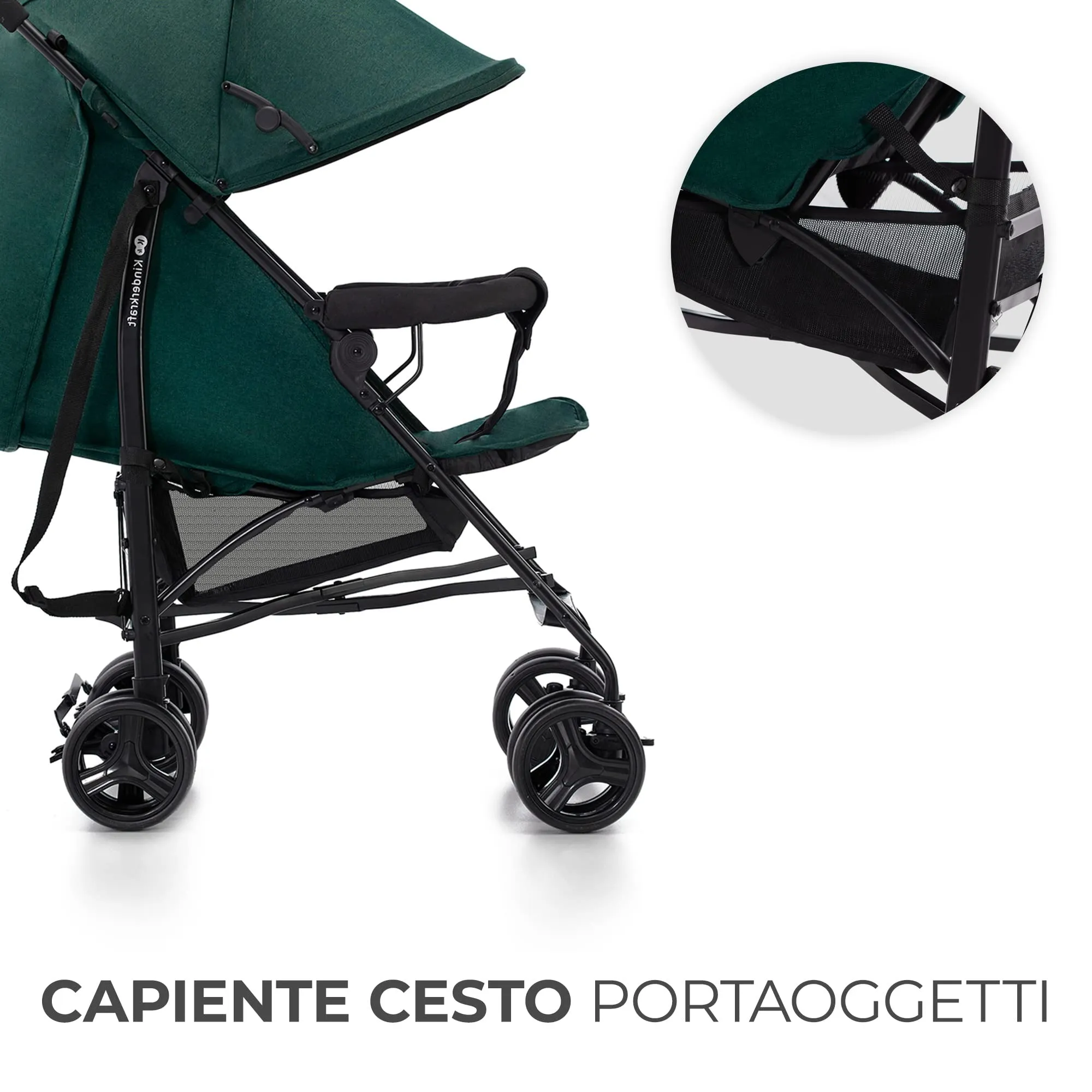 Kinderkraft TIK Passeggino Leggero da Viaggio, Verde - immagine 7