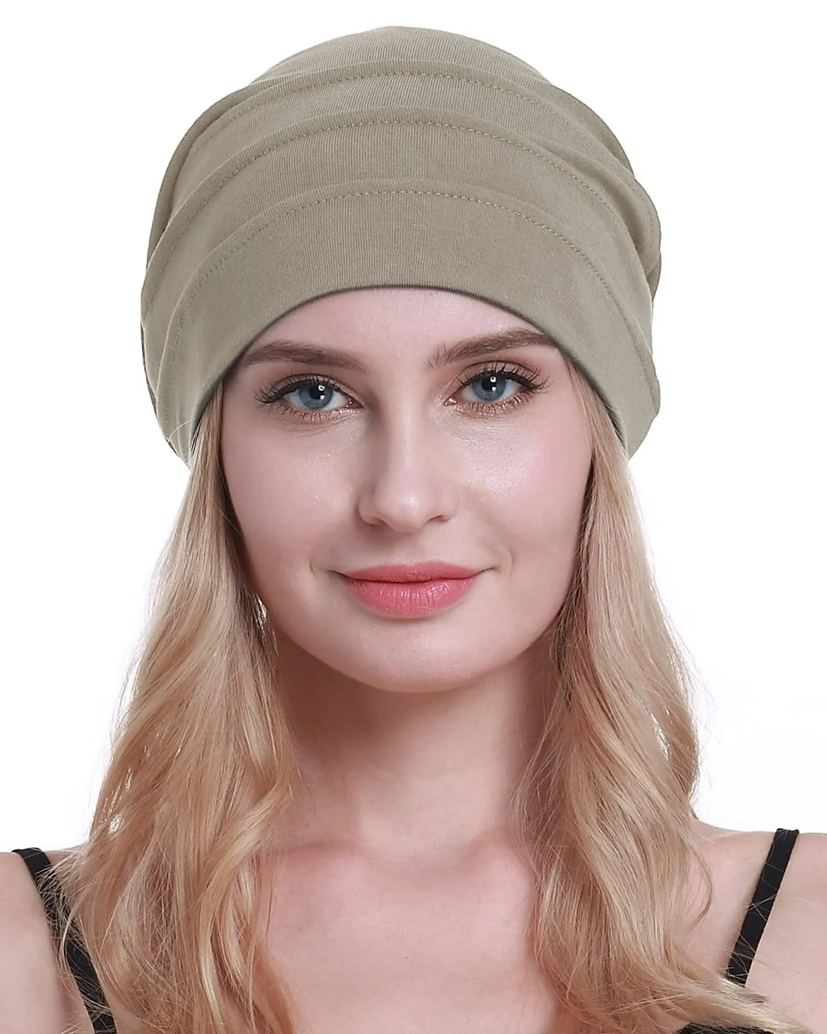 osvyo Copricapo in Cotone Organico per Chemioterapia e Perdita di Capelli, Grigio Caldo, Taglia Unica - immagine 1