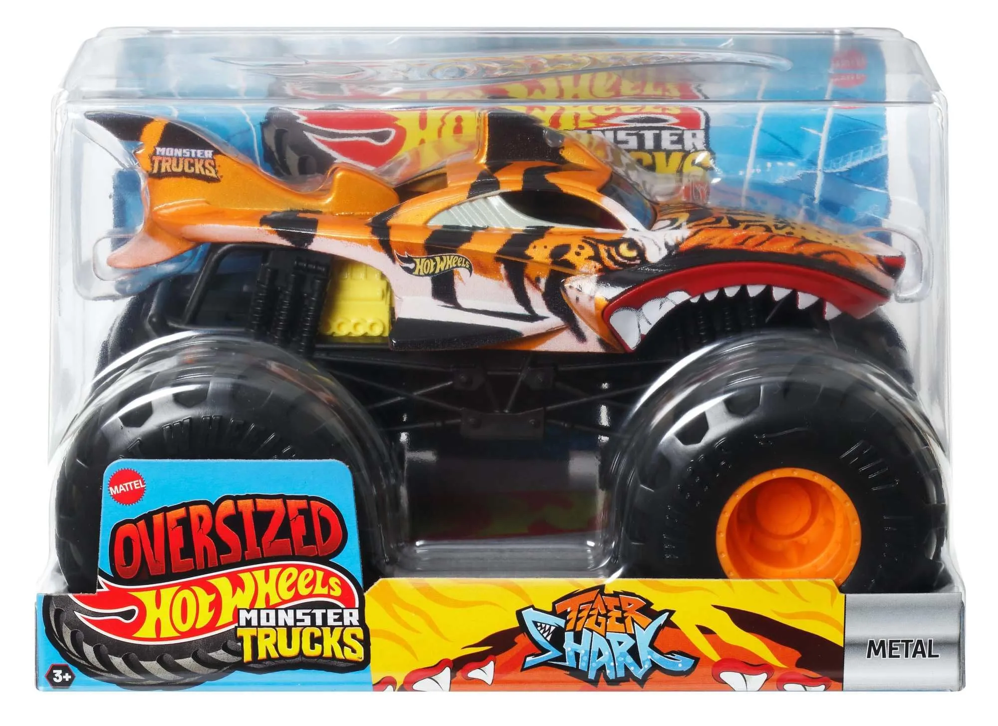 Hot Wheels Monster Trucks Tiger Shark Oversize 1:24 - immagine 5
