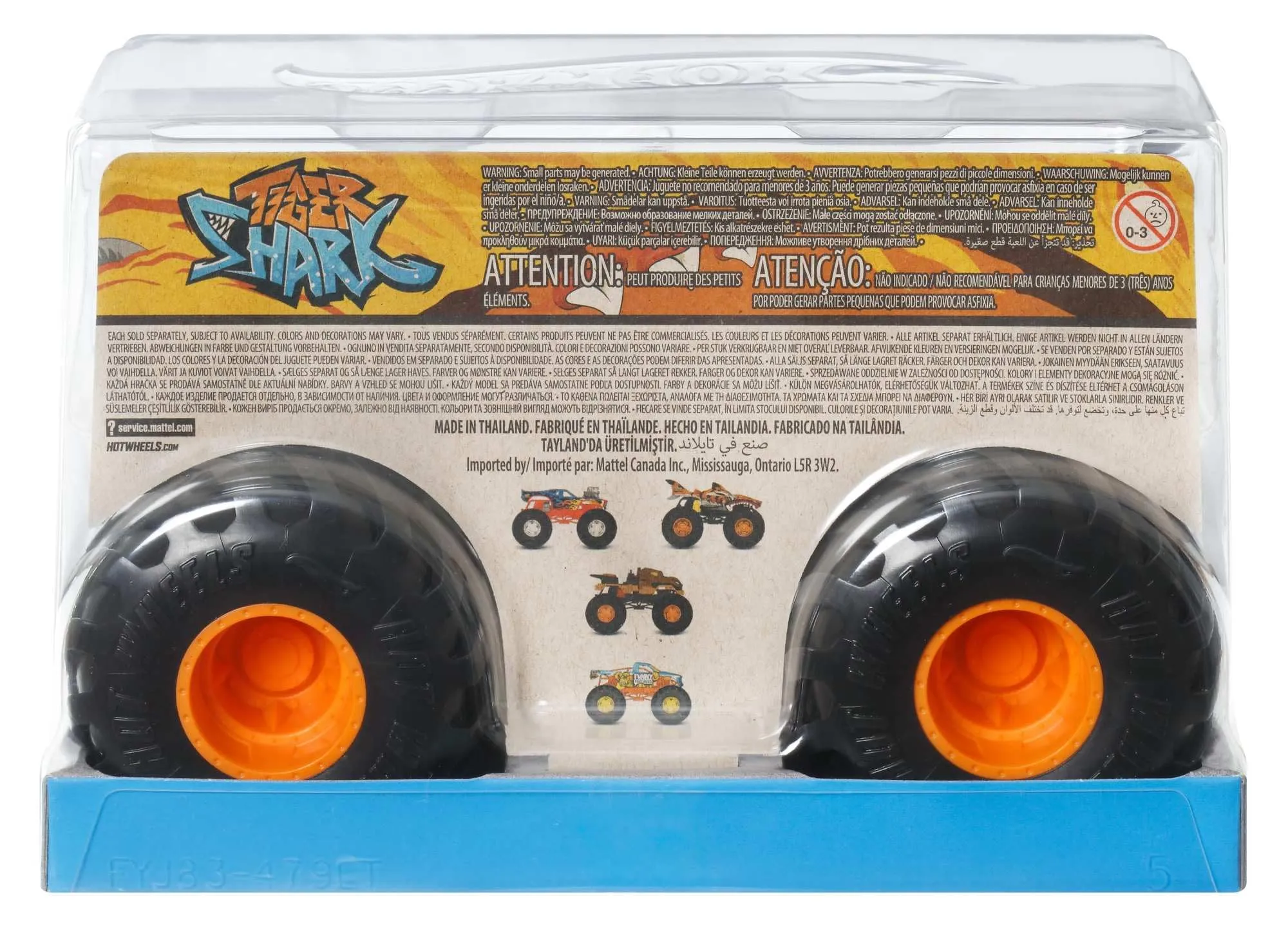 Hot Wheels Monster Trucks Tiger Shark Oversize 1:24 - immagine 6
