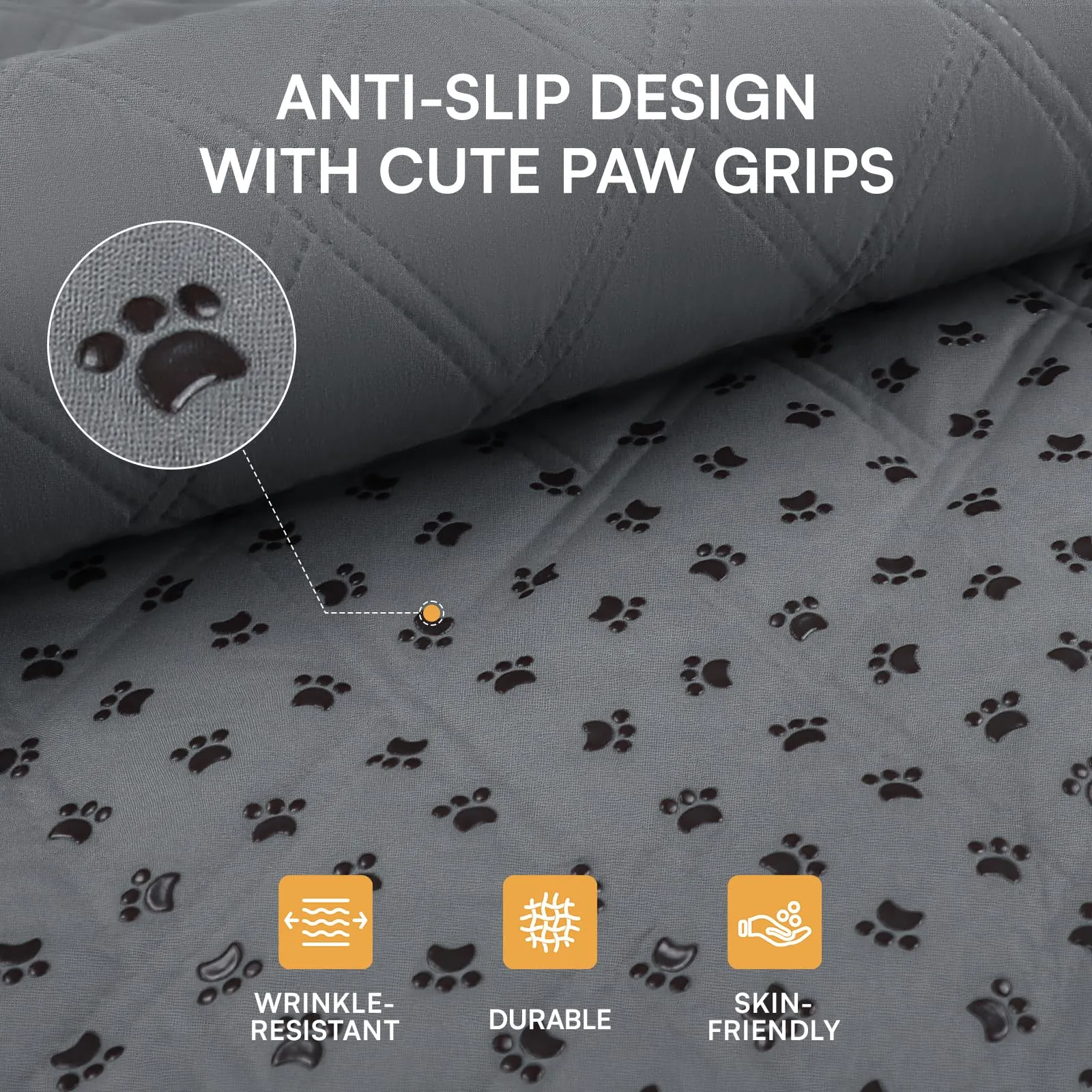 luciphia Copridivano Impermeabile per Cani e Gatti, Grigio 76 x 178 cm - immagine 2