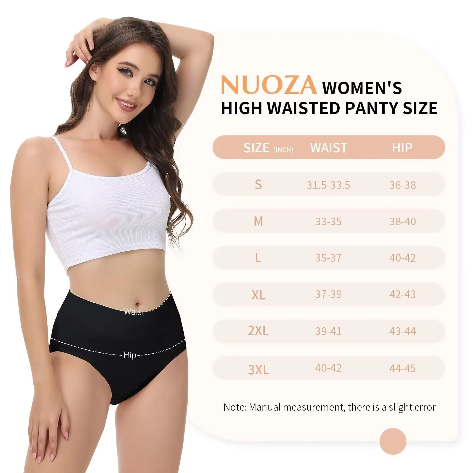 NUOZA Slip Donna in Cotone Vita Alta Post Parto, M - immagine 7
