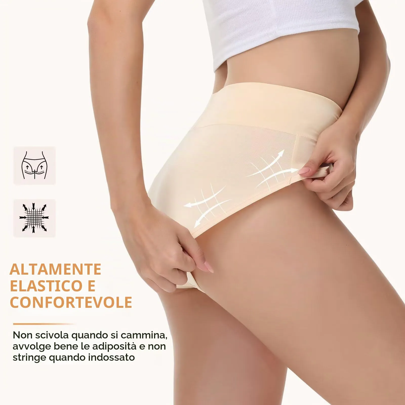 NUOZA Slip Donna Cotone Mutande Post Parto Pancia Piatta, Pacco da 5, 3XL - immagine 5