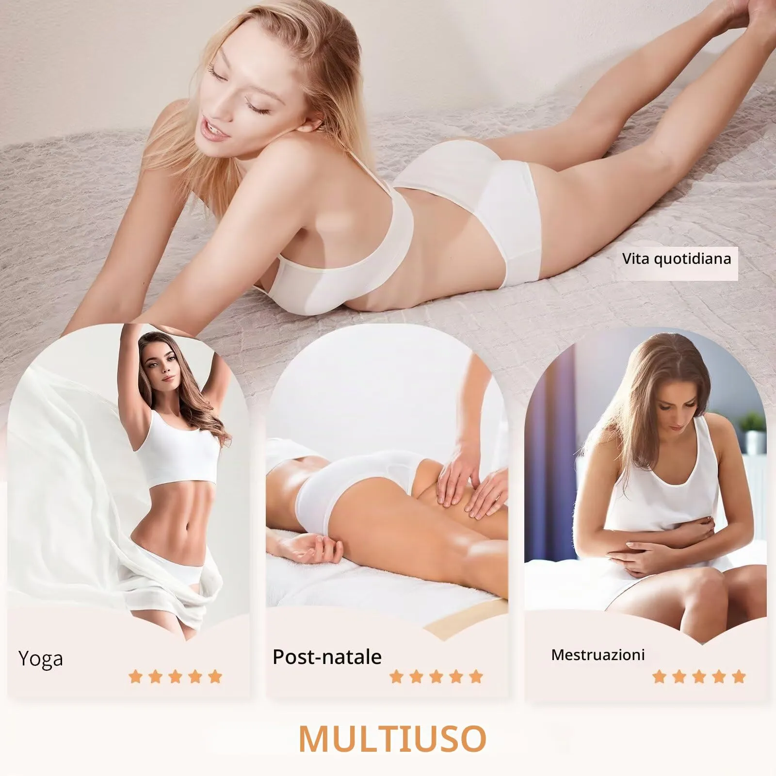 NUOZA Slip Donna Cotone Mutande Post Parto Pancia Piatta, Pacco da 5, 3XL - immagine 8