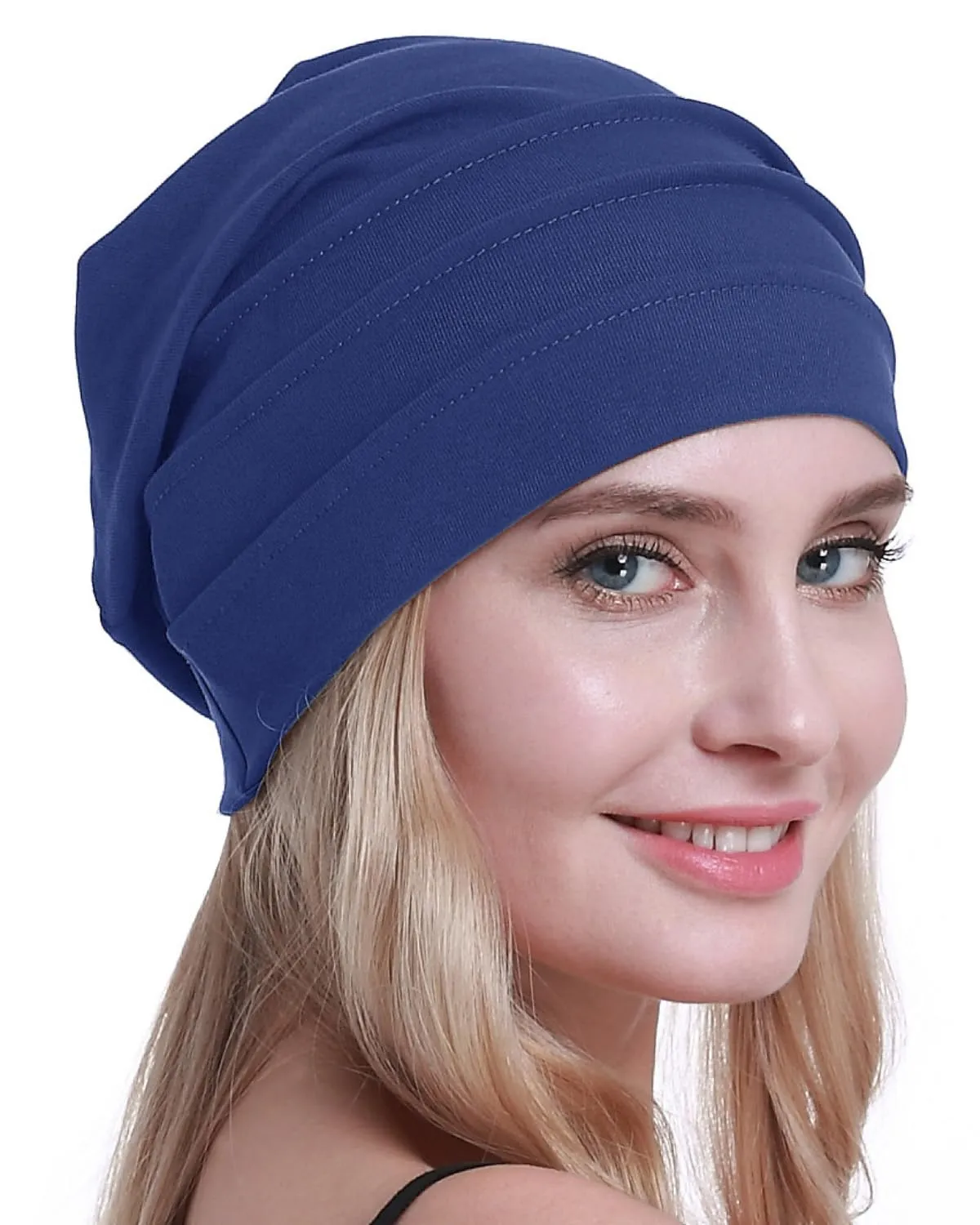 osvyo Copricapo in cotone biologico per chemioterapia e perdita di capelli, Taglia unica - immagine 5
