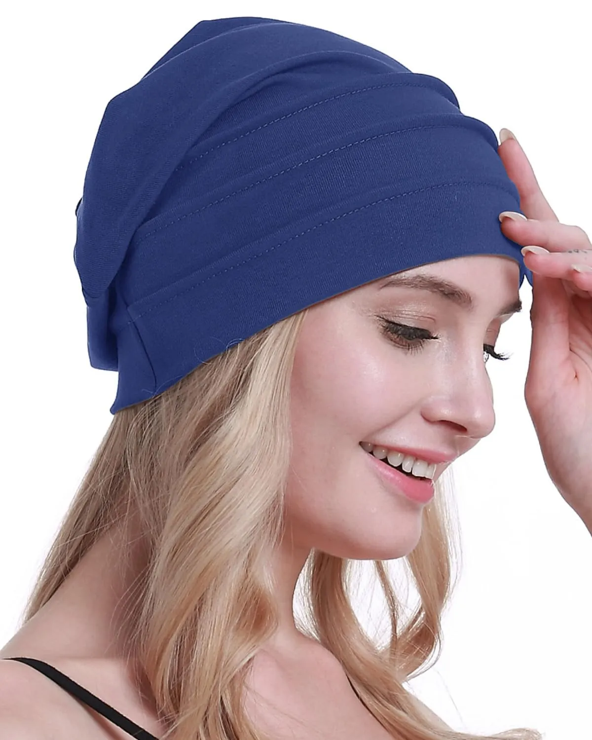 osvyo Copricapo in cotone biologico per chemioterapia e perdita di capelli, Taglia unica - immagine 7