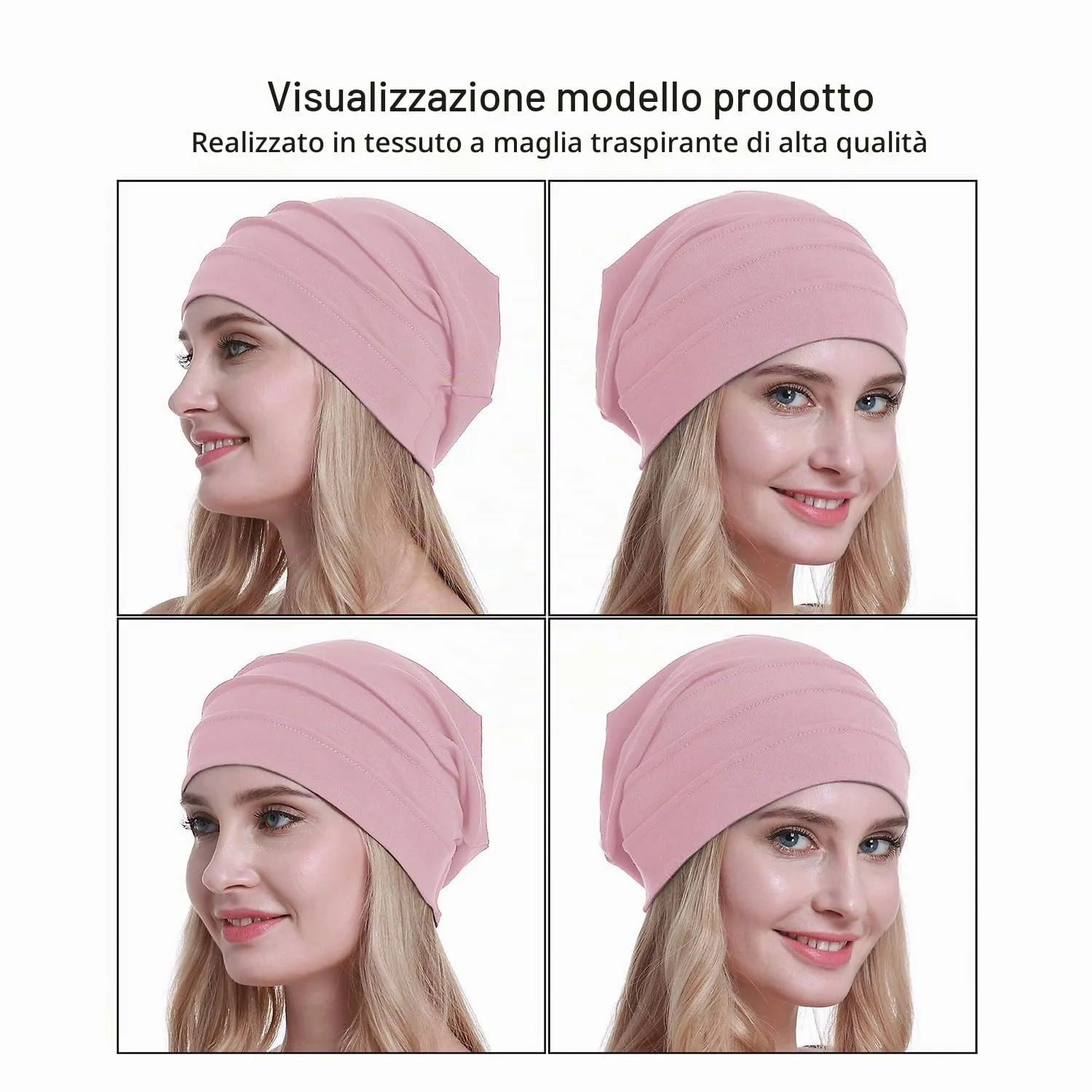 osvyo Copricapo in Cotone per Chemioterapia e Perdita di Capelli, Taglia unica - immagine 2