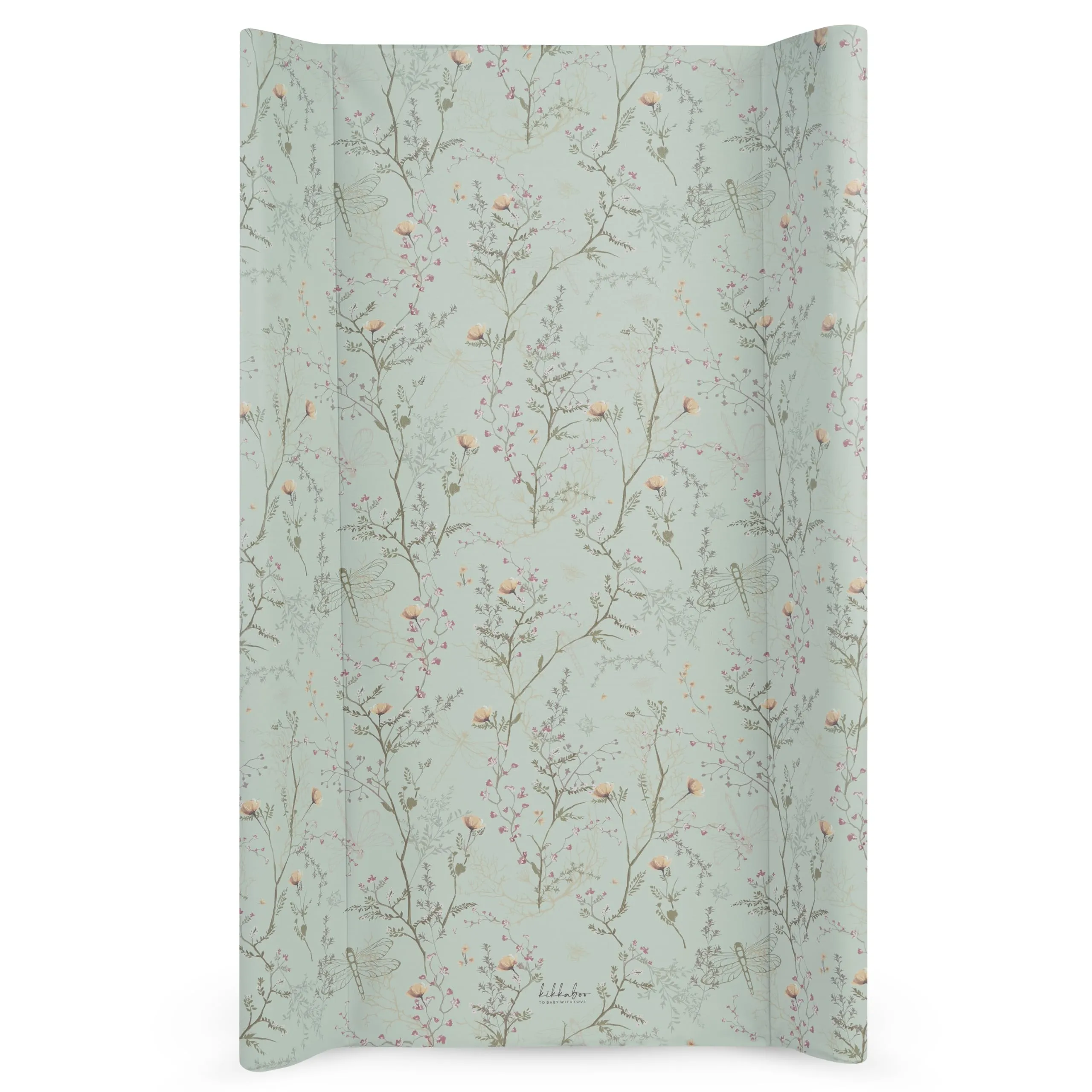 KikkaBoo Fasciatoio Portatile Neonato 80x50 cm Secret Garden, Verde - immagine 1