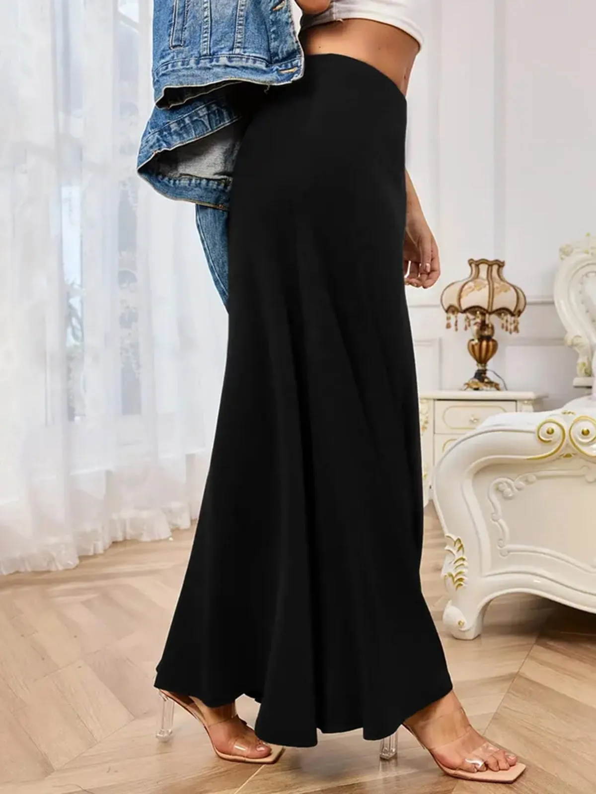 Adigaber Gonna Lunga da Donna Elasticizzata Vita Alta Maxi Yoga - immagine 2